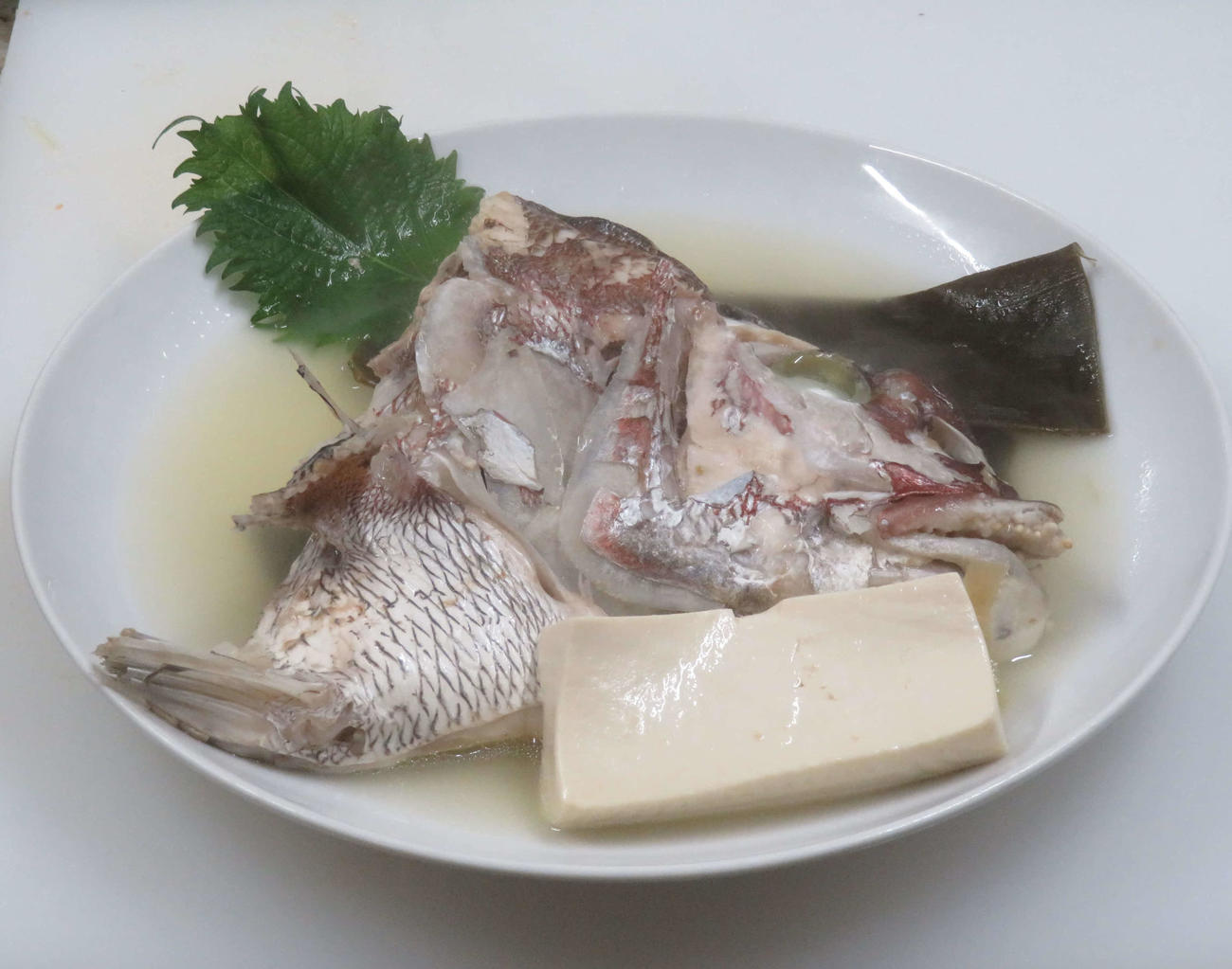 タイのかぶと（頭）酒蒸し
