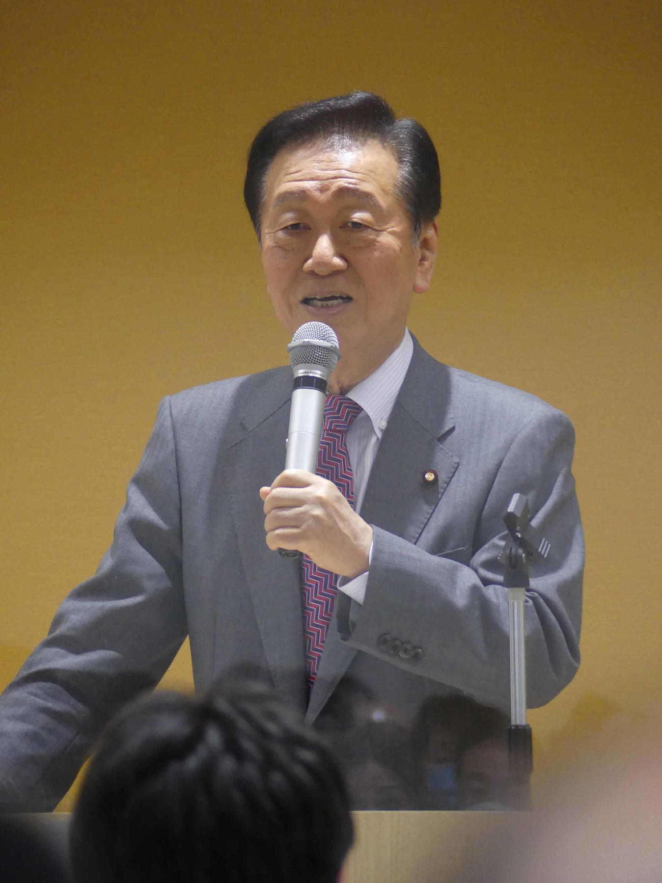 小沢一郎政治塾で講演する立憲民主党の小沢一郎衆院議員（撮影・中山知子）