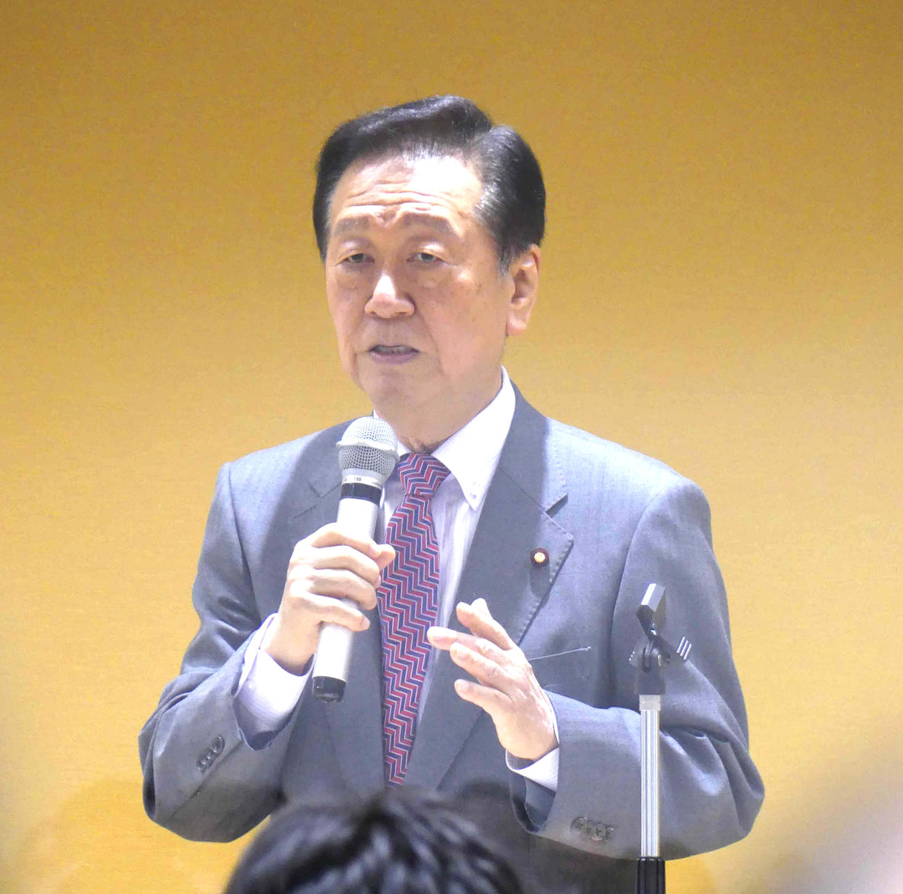 小沢一郎青樹塾で講演する立憲民主党の小沢一郎衆院議員（撮影・中山知子）