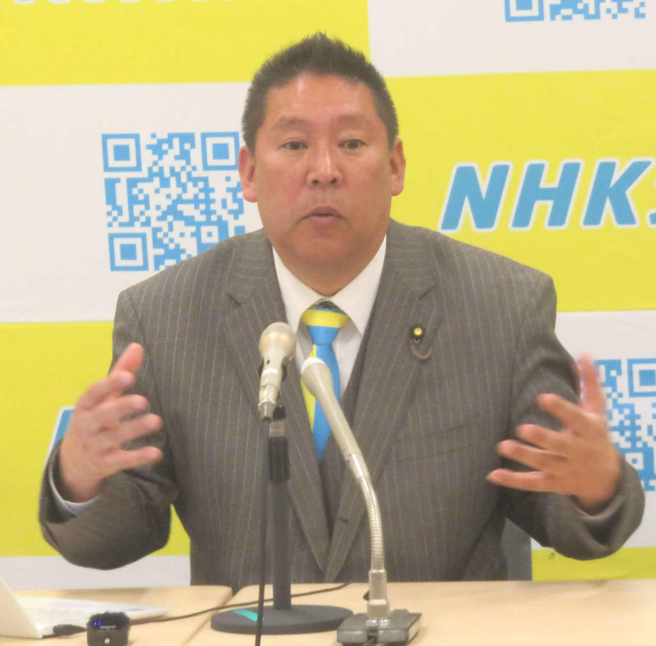 NHK党の立花孝志党首（2023年1月27日撮影）