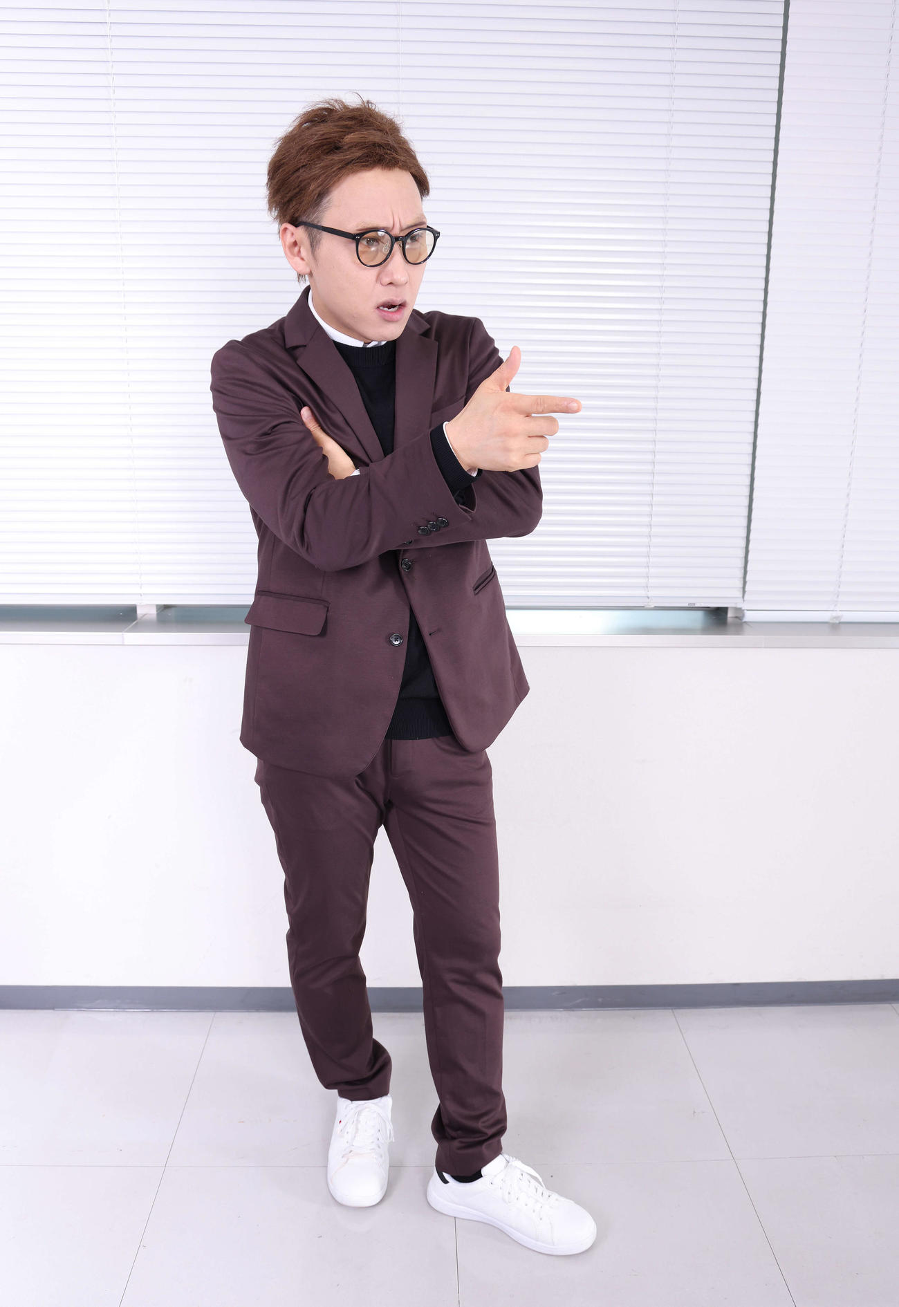 中居正広のものまねをする「＃ちょいまねジャパン」の中居正狭（撮影・河田真司）
