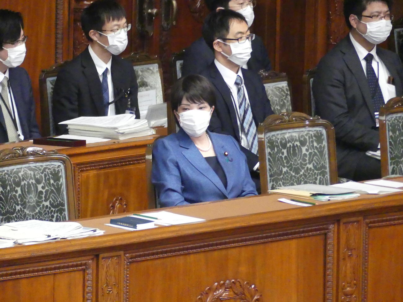 衆院本会議に出席する高市早苗・経済安全保障担当相（撮影・中山知子）