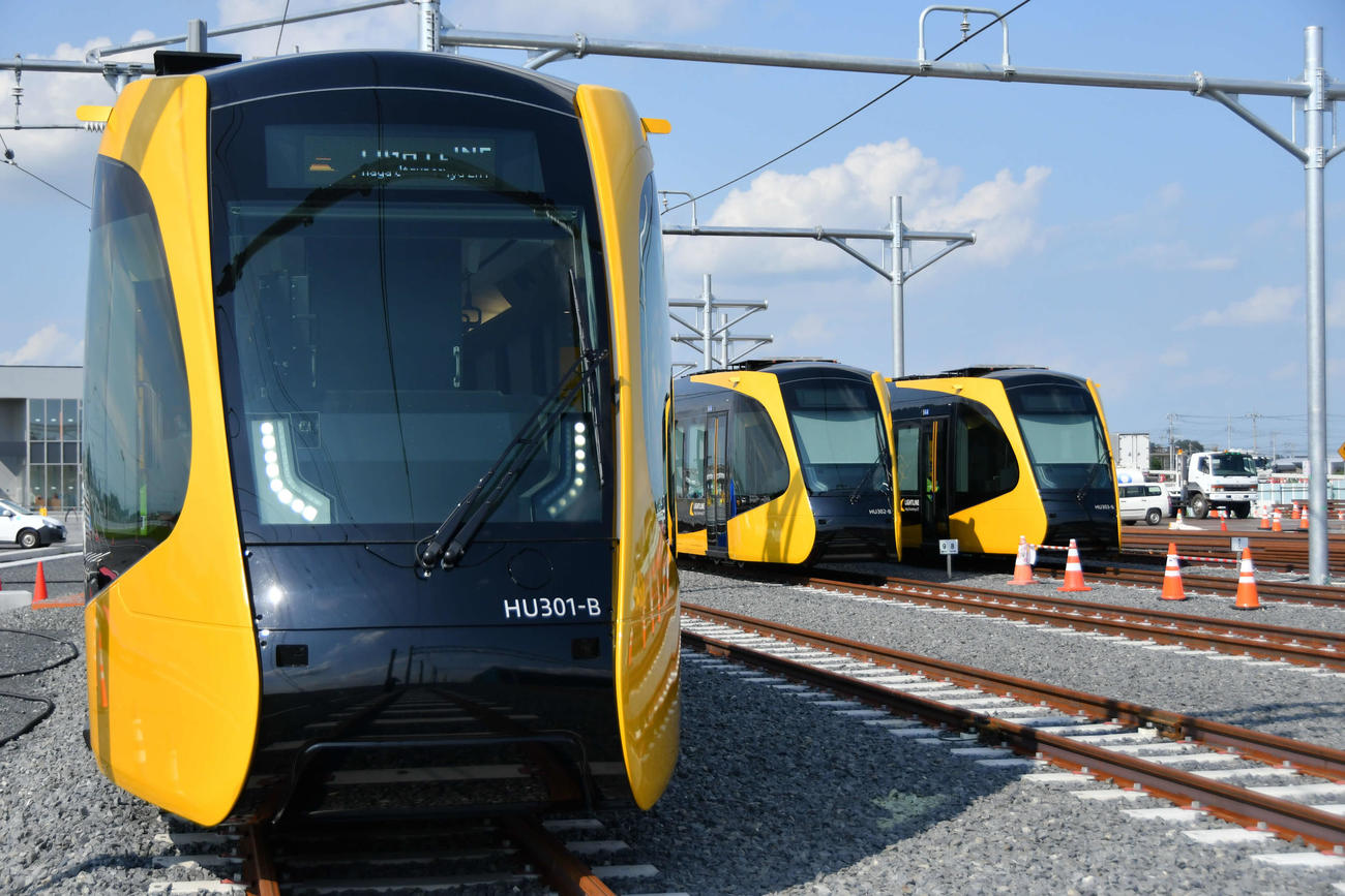 次世代型路面電車「LRT」の「ライトライン」（宇都宮市提供）
