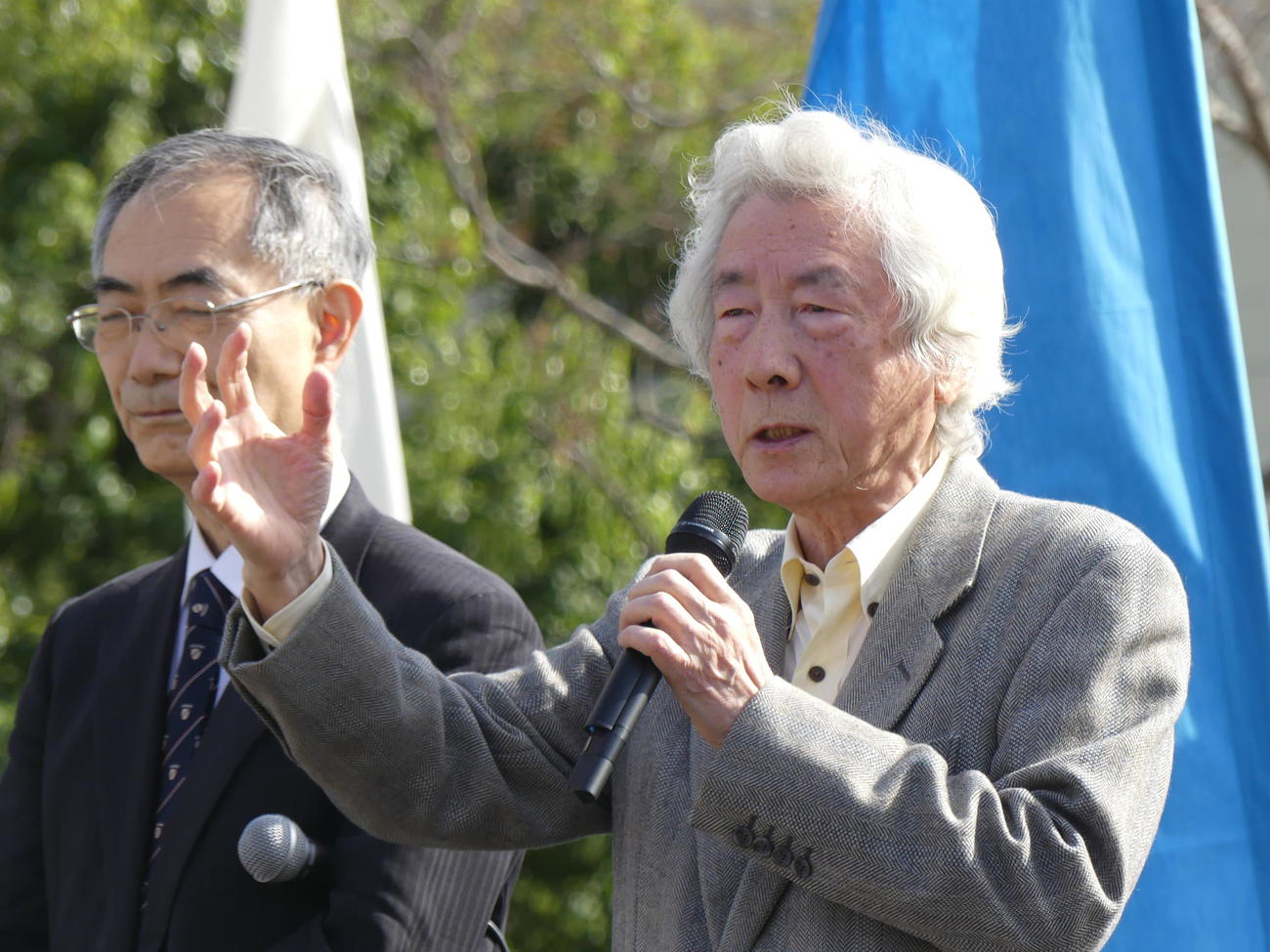 「311未来へのつどいピースオンアース」で原発ゼロを訴える小泉純一郎元首相（撮影・中山知子）