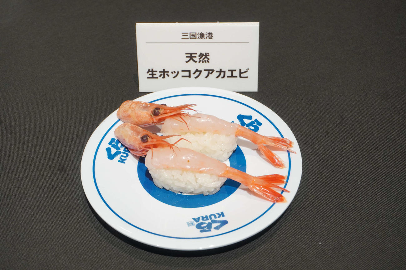 天然生ホッコクアカエビ（撮影・沢田直人）