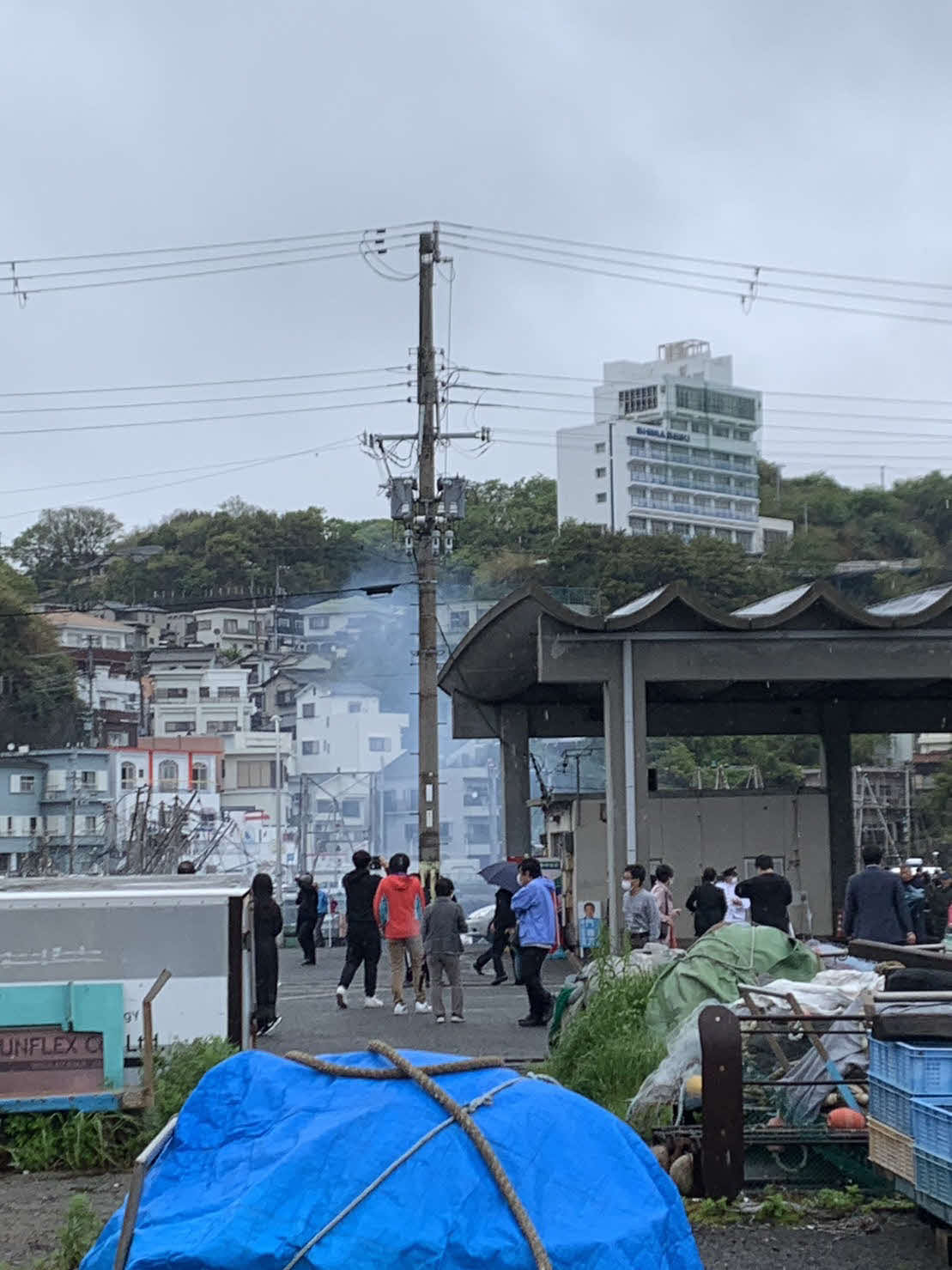 爆発直後の現場の様子（外部提供）