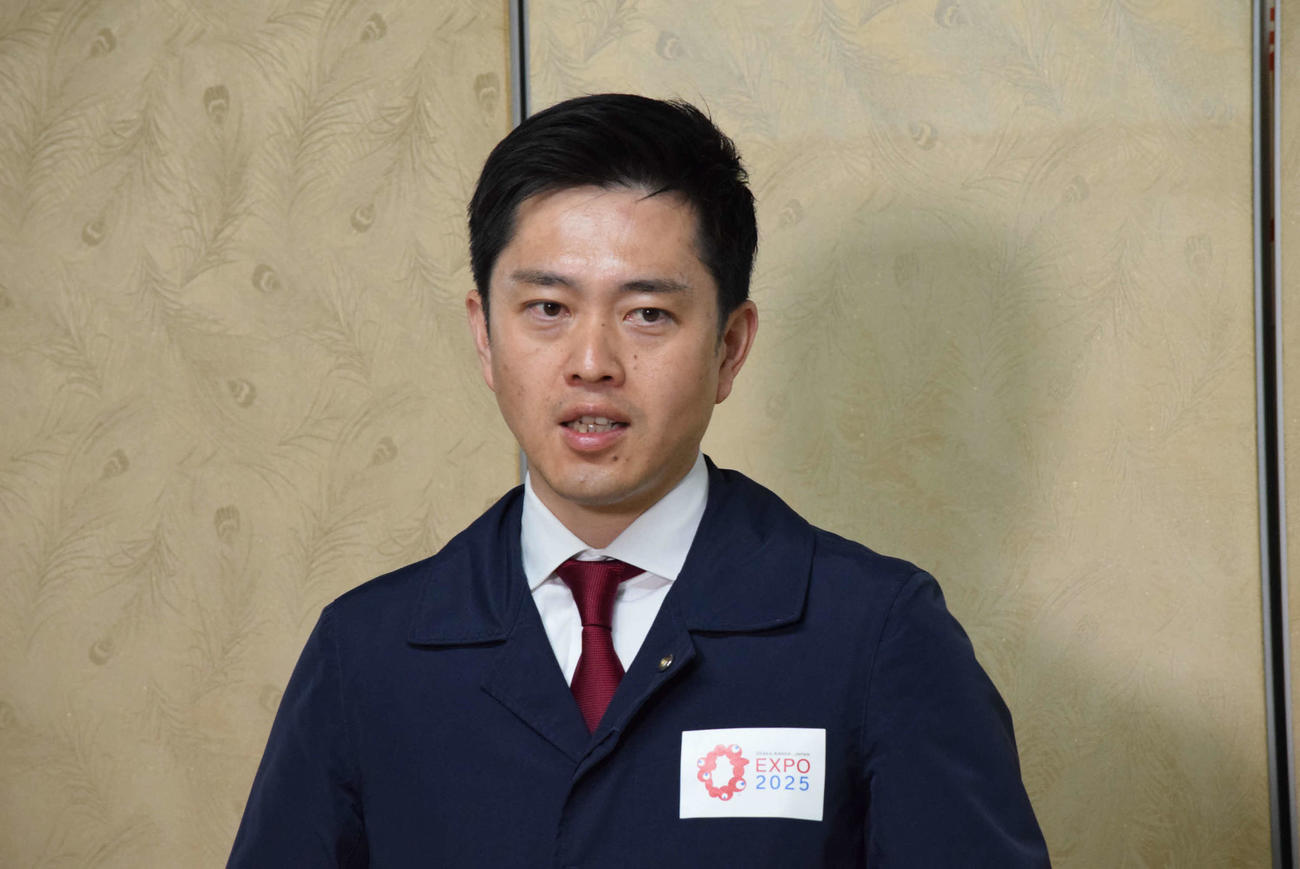 衆参5補選と統一地方選を総括した吉村洋文・日本維新の会共同代表（撮影・阪口孝志）