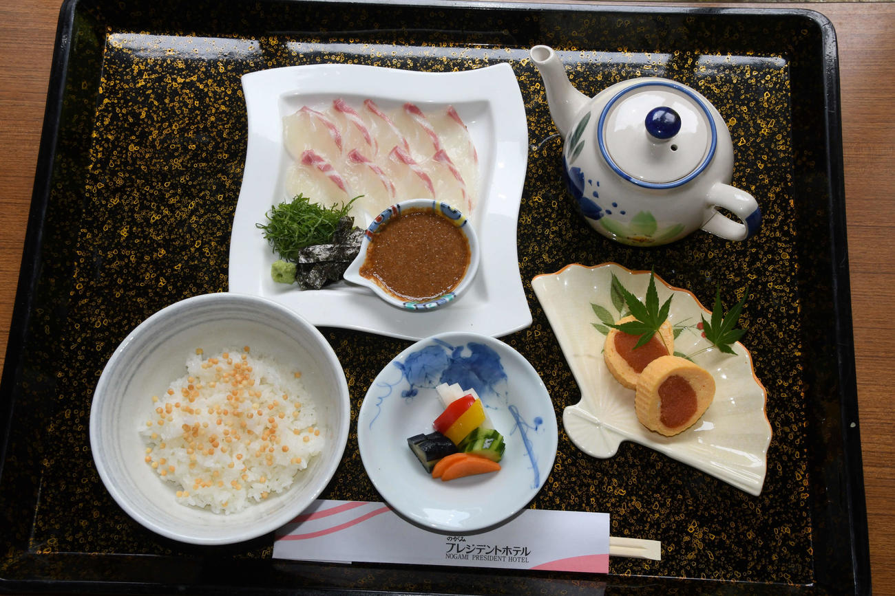 藤井聡太竜王が昼食に注文した「鯛茶漬け」（日本将棋連盟提供）
