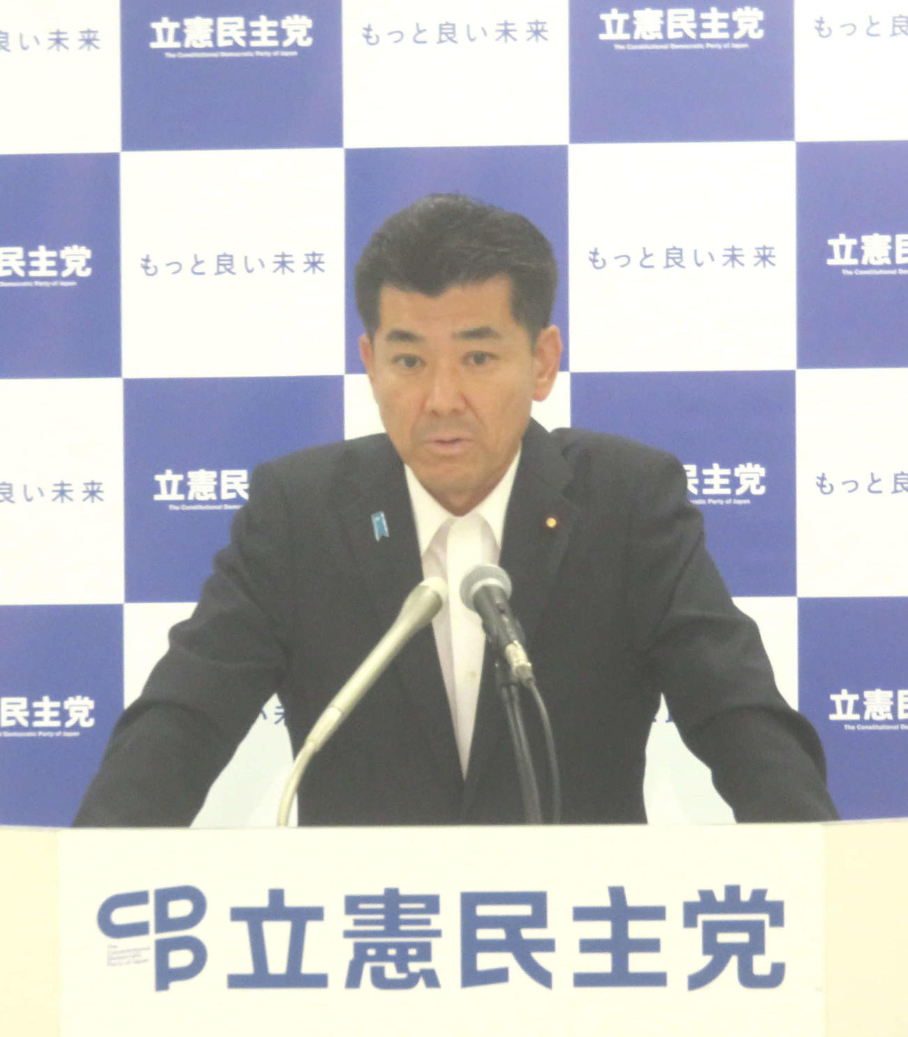 立憲民主党の泉健太代表は岸田文雄首相の長男に対する対応が「甘すぎる」と批判した（撮影・大上悟）