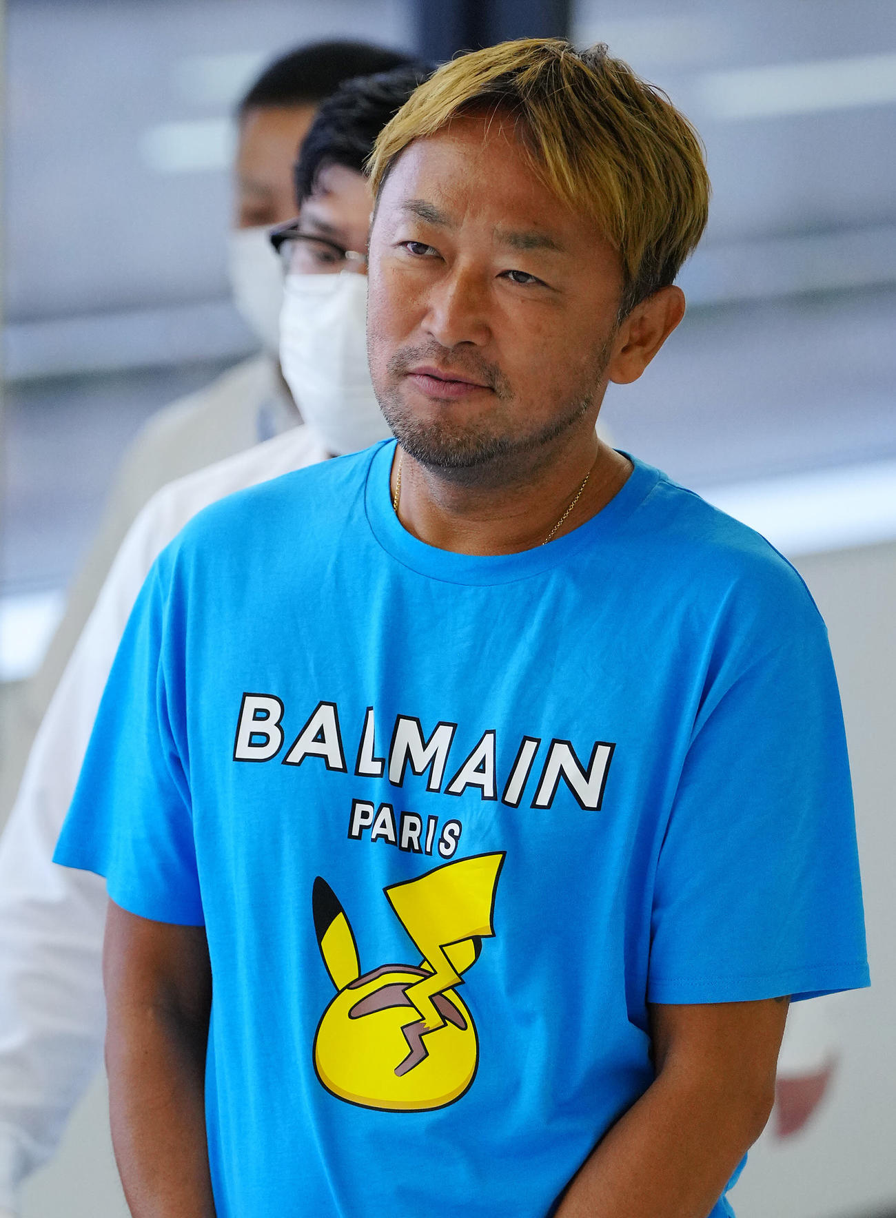 帰国し逮捕されたガーシーこと東谷義和容疑者（撮影・垰建太）