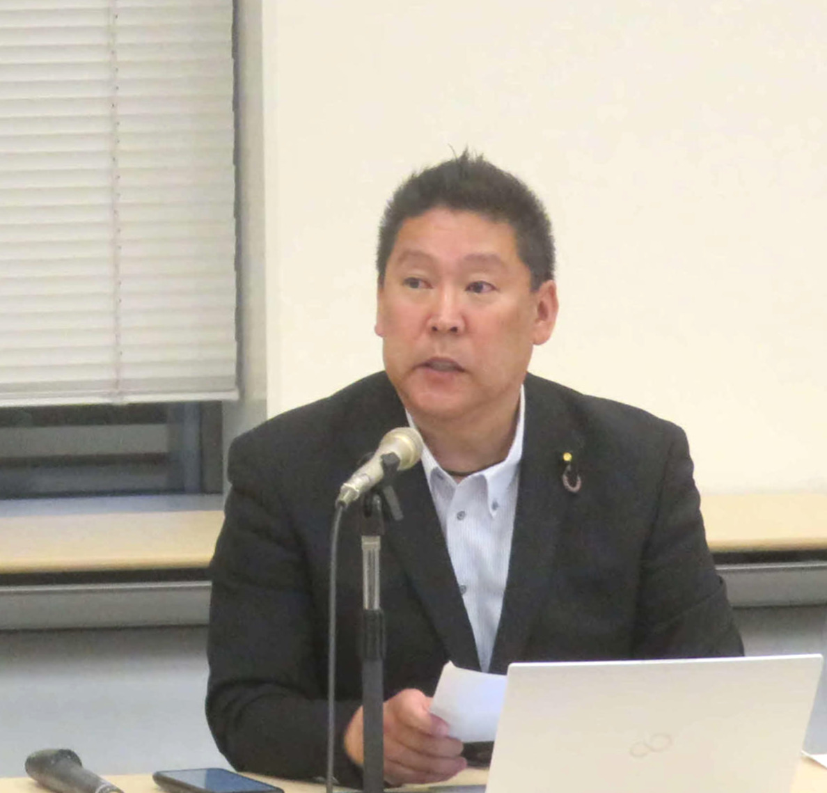政治家女子48党の立花孝志氏（2023年5月撮影）