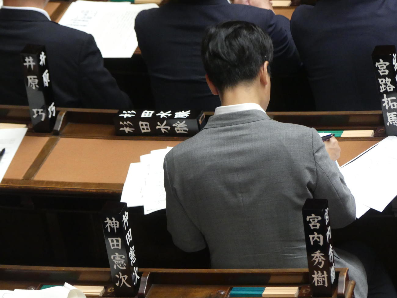 LGBT理解増進法案の採決が行われた13日の衆院本会議。自民党の杉田水脈議員は欠席していた