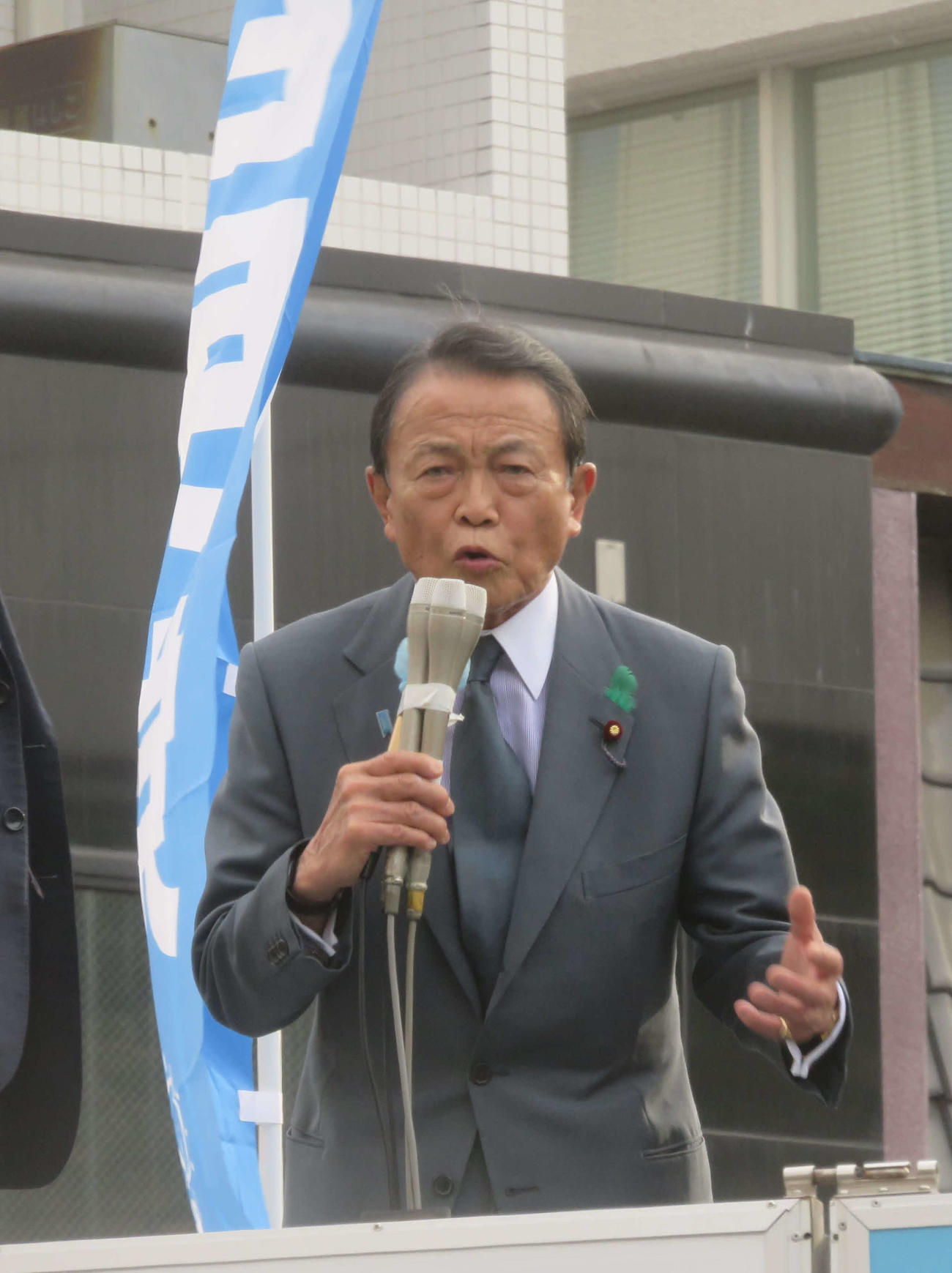 自民党の麻生太郎副総裁（2023年4月21日撮影）