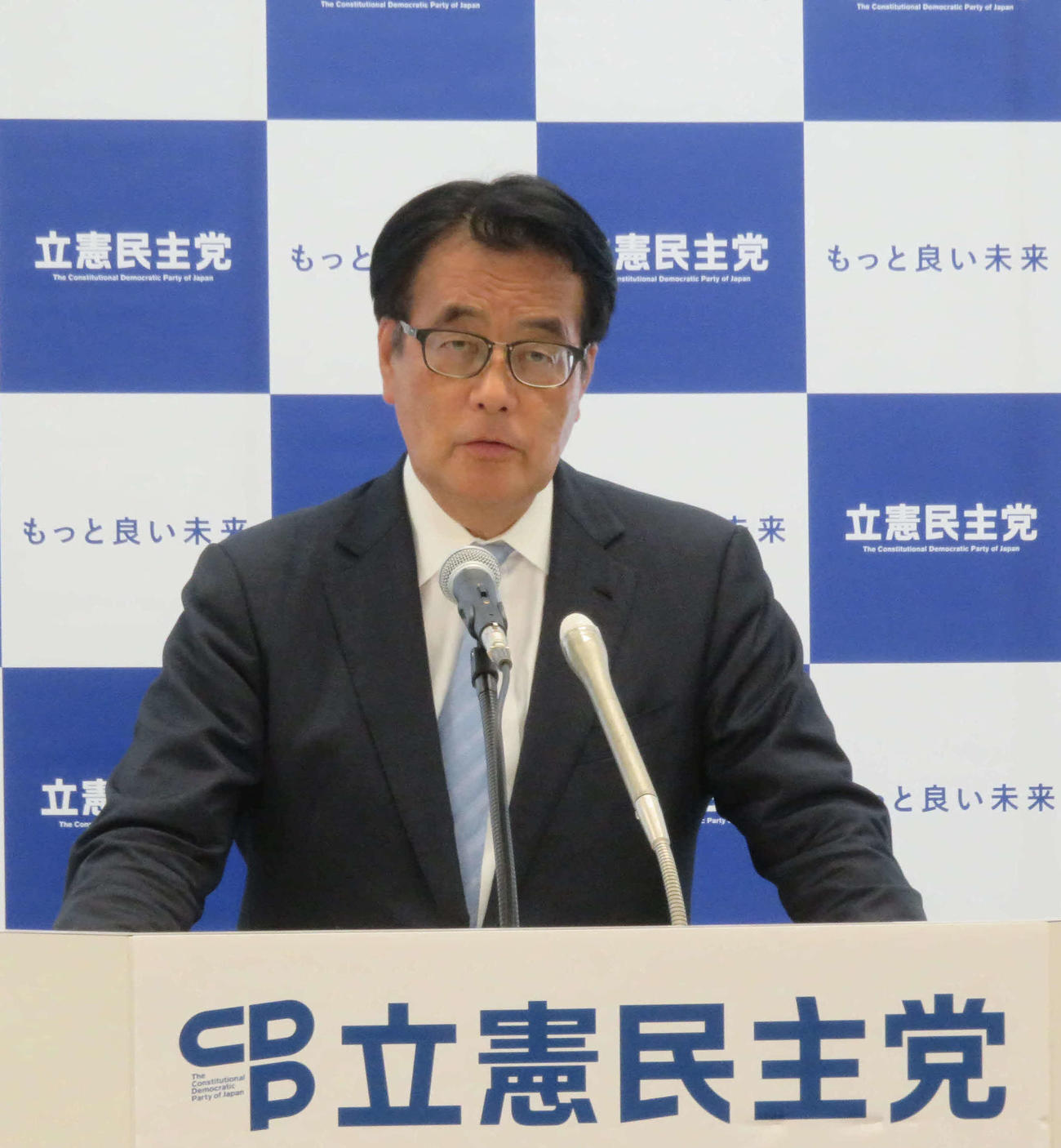 立憲民主党の岡田克也幹事長は野党各党との候補者調整を進めるとしたが各党との溝は埋まっていない（撮影・大上悟）
