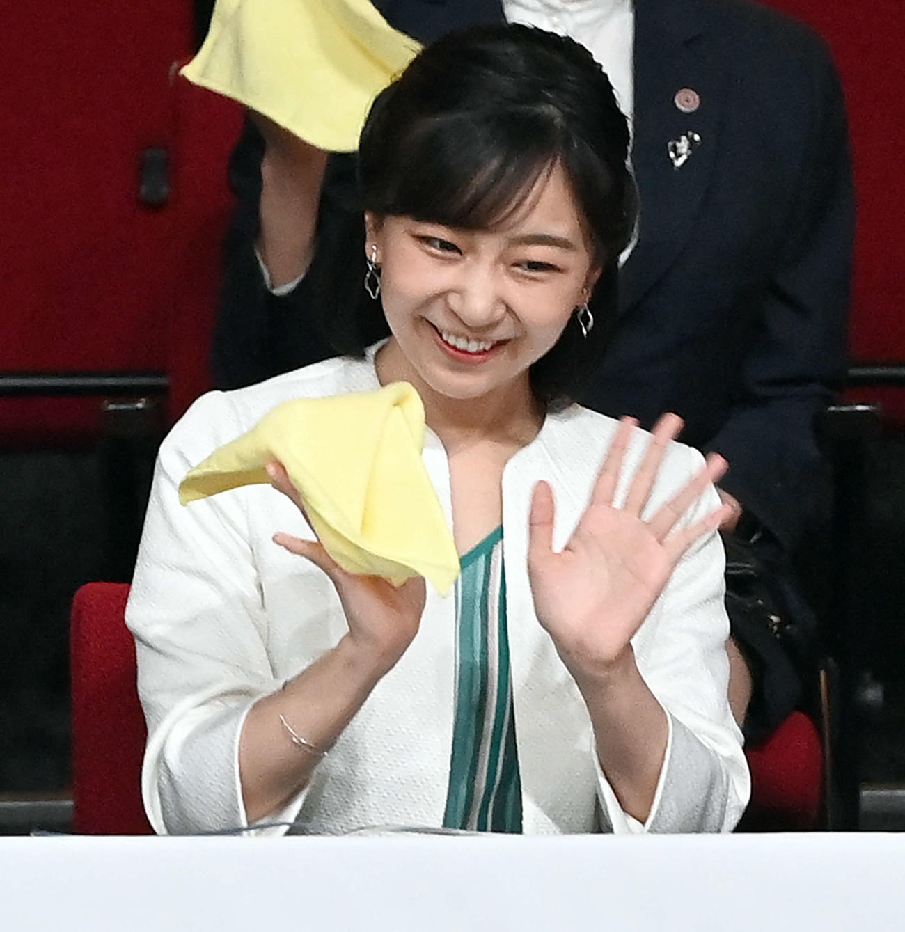 「第22回東京都障害者ダンス大会ドレミファダンスコンサート」に出席された秋篠宮家の次女佳子さま（撮影・たえ見朱実）