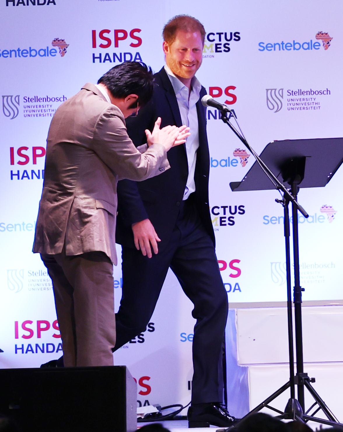 「ISPS・スポーツの力　特別サミット」に出席したヘンリー王子（撮影・野上伸悟）