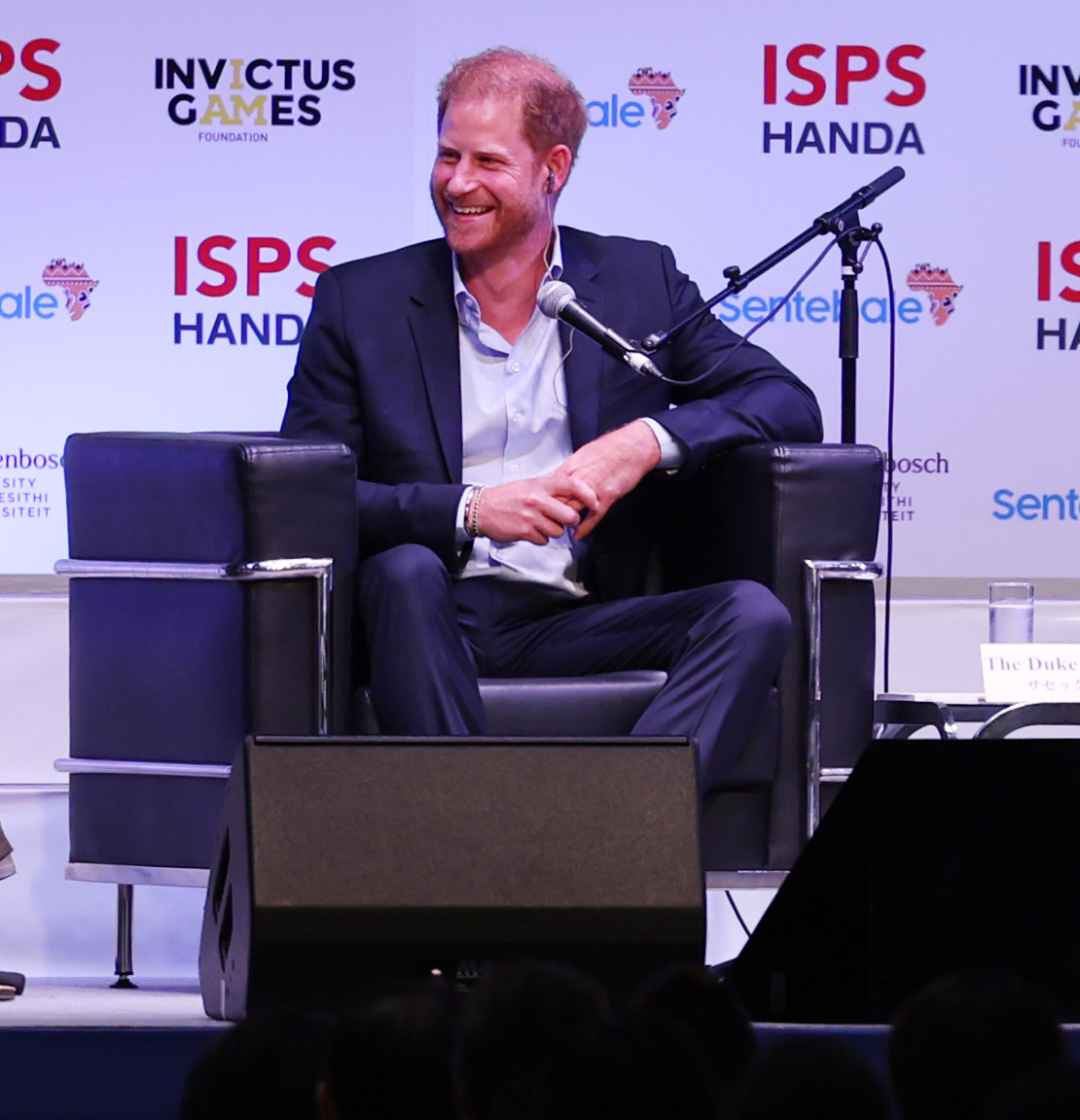 「ISPS・スポーツの力　特別サミット」に出席したヘンリー王子（撮影・野上伸悟）