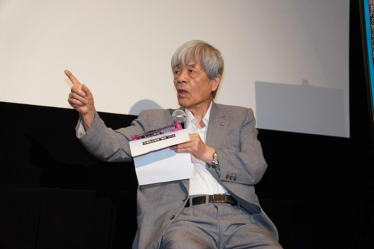 映画の公開イベントに出席したジャーナリストの田原総一朗さん（撮影・沢田直人）