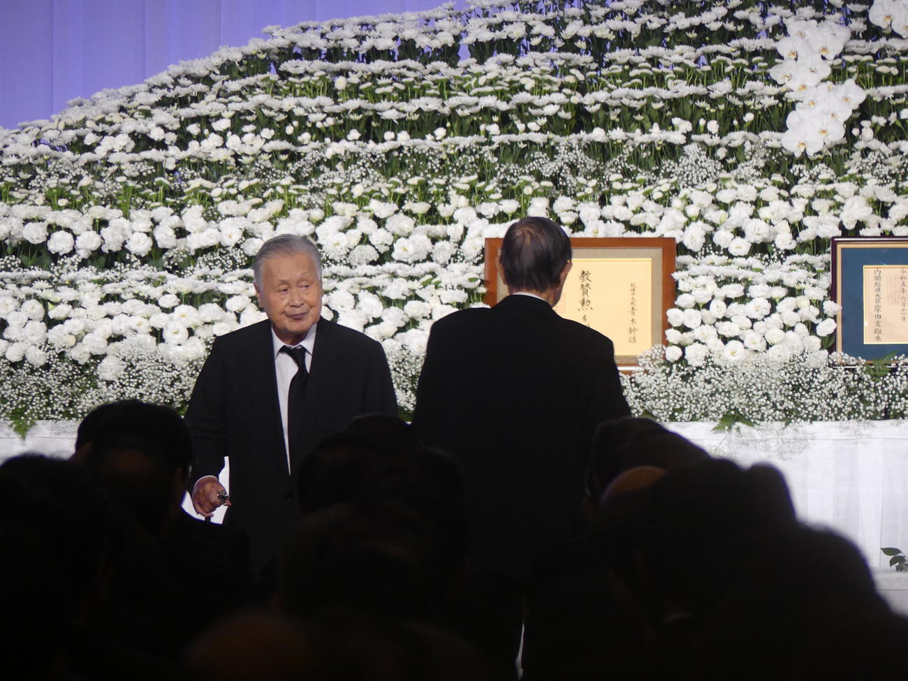 青木幹雄氏のお別れの会に出席した森喜朗元首相（撮影・中山知子）