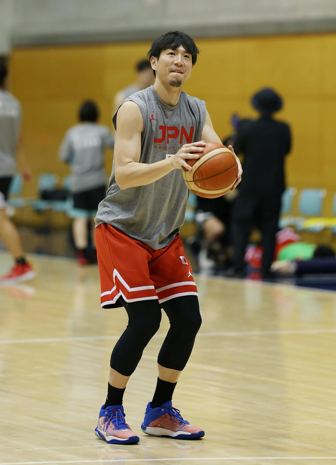 カーボベルデ戦に向け調整する比江島（撮影・前田充）