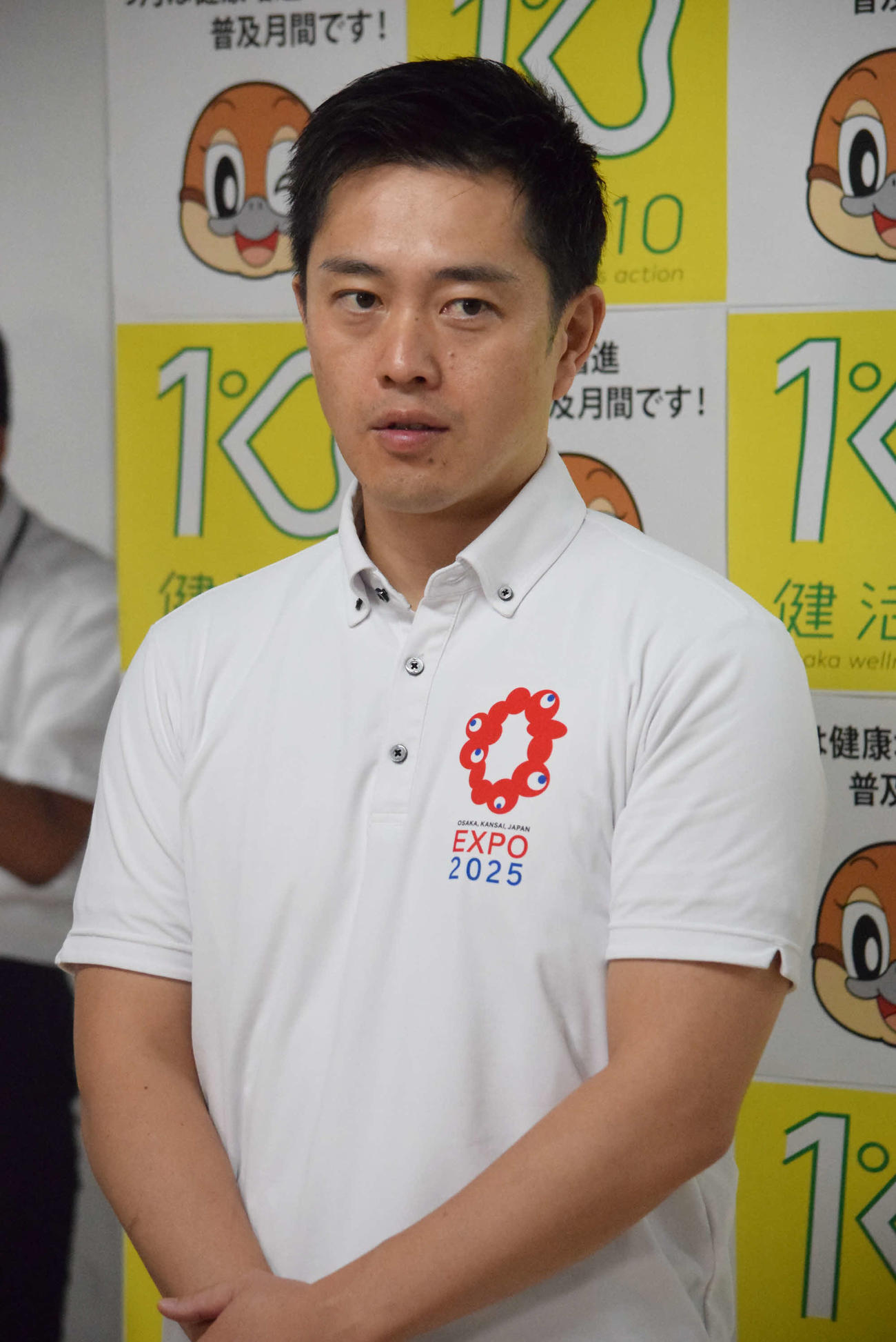 阪神優勝を振り返る吉村洋文大阪府知事（撮影・阪口孝志）