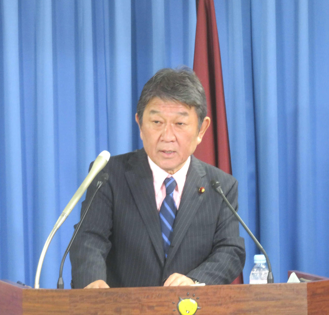 自民党の茂木敏充幹事長は人権侵犯と認定された杉田水脈衆院議員の次期衆院選出馬について言及を避けた