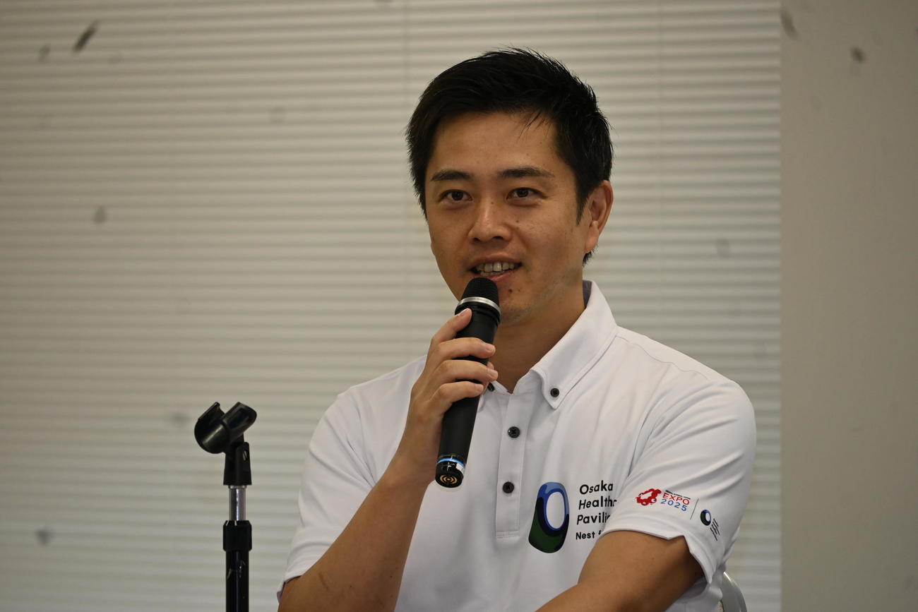 阪神＆オリの優勝パレードを発表した左から大阪府吉村洋文知事（2023年9月22日撮影）