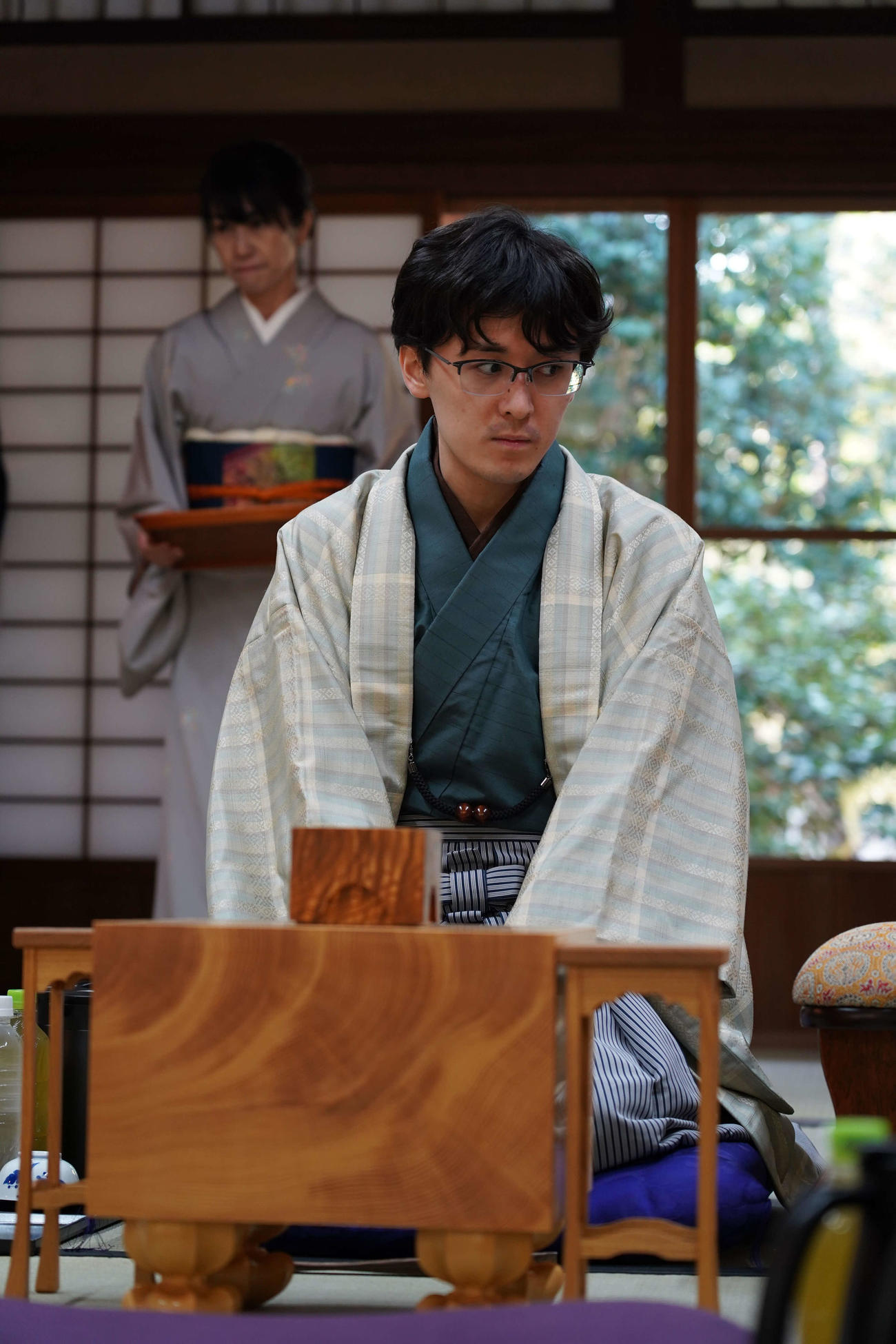 竜王戦7番勝負第3局2日目に臨んだ伊藤匠七段（日本将棋連盟提供）