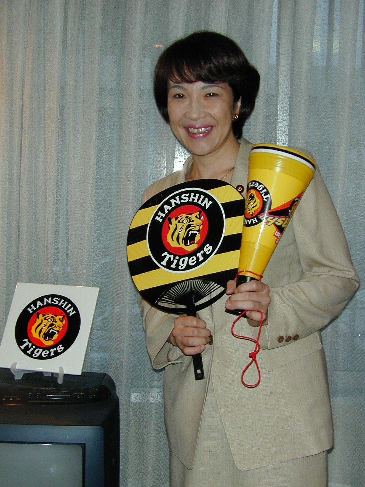 2003年7月　阪神の快進撃に「ちょっとさびしい気もする」とファンならではの複雑な気持ちも感じているという高市早苗氏