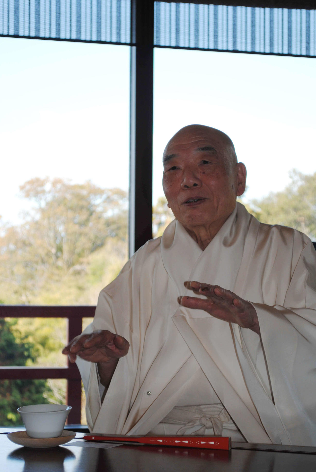 「今年の漢字」の揮毫（きごう）で知られる森清範・清水寺貫主