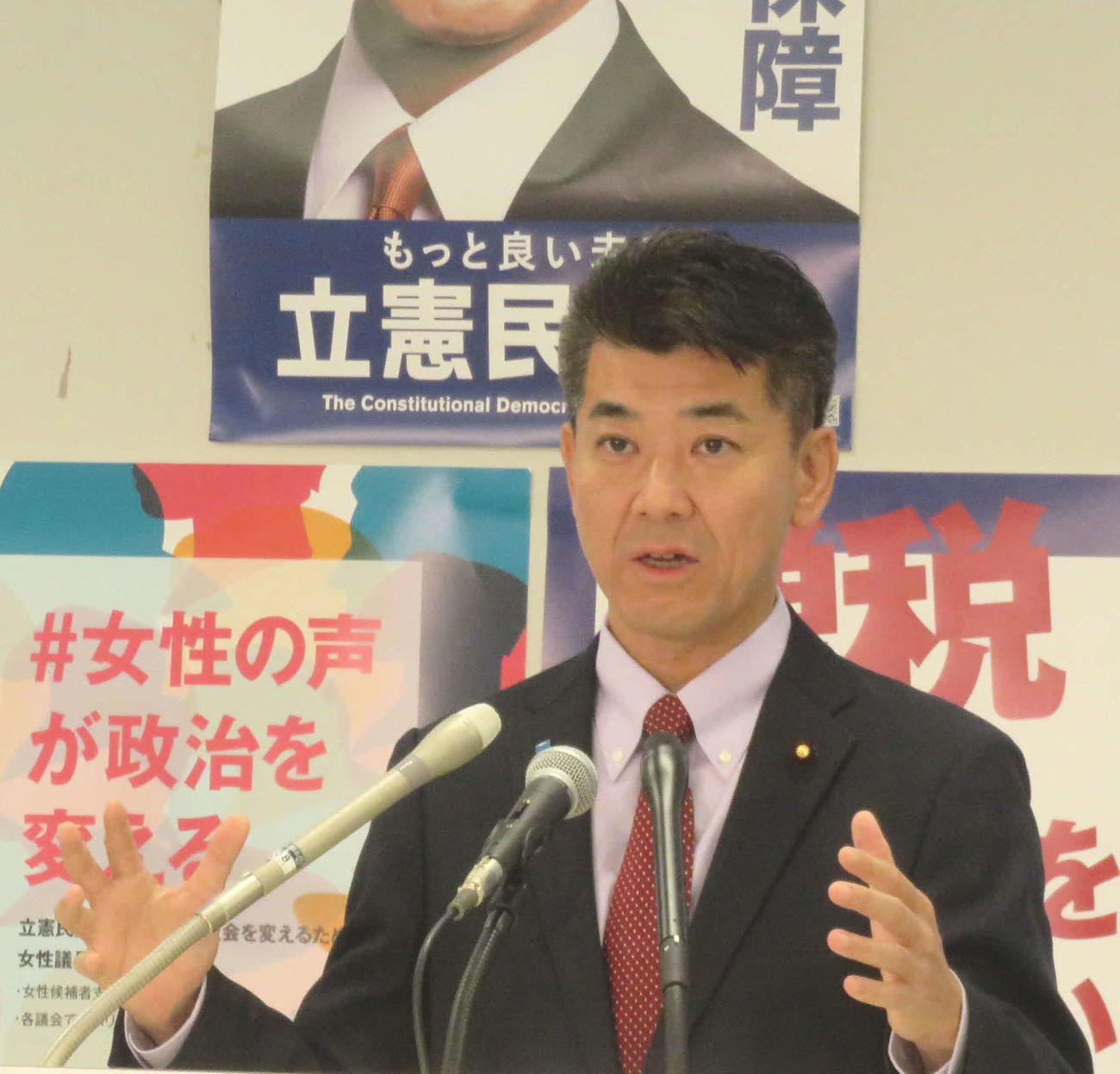 立憲民主党の泉健太代表（2023年10月6日撮影）