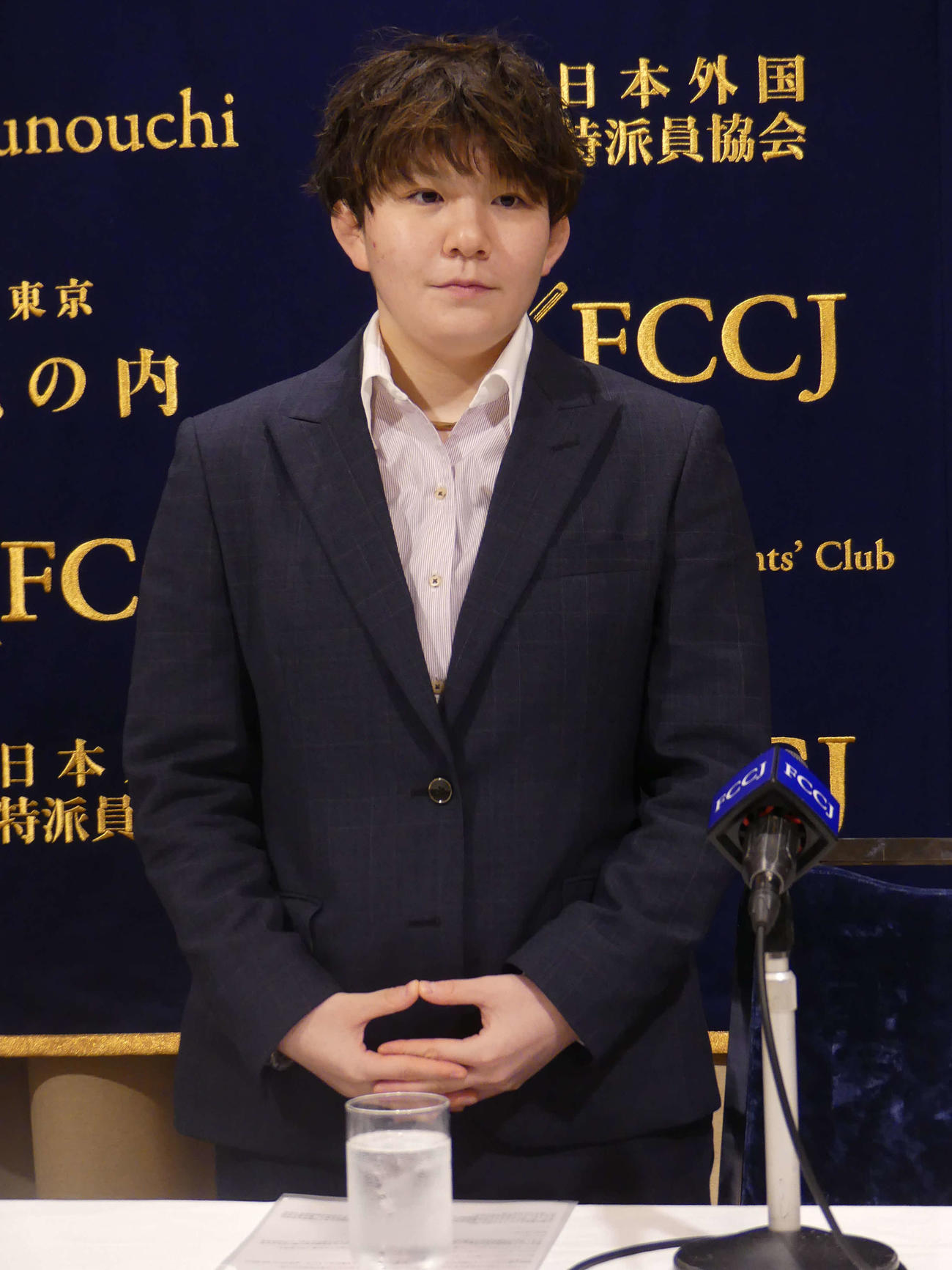 日本外国特派員協会で会見した五ノ井里奈さん（撮影・中山知子）