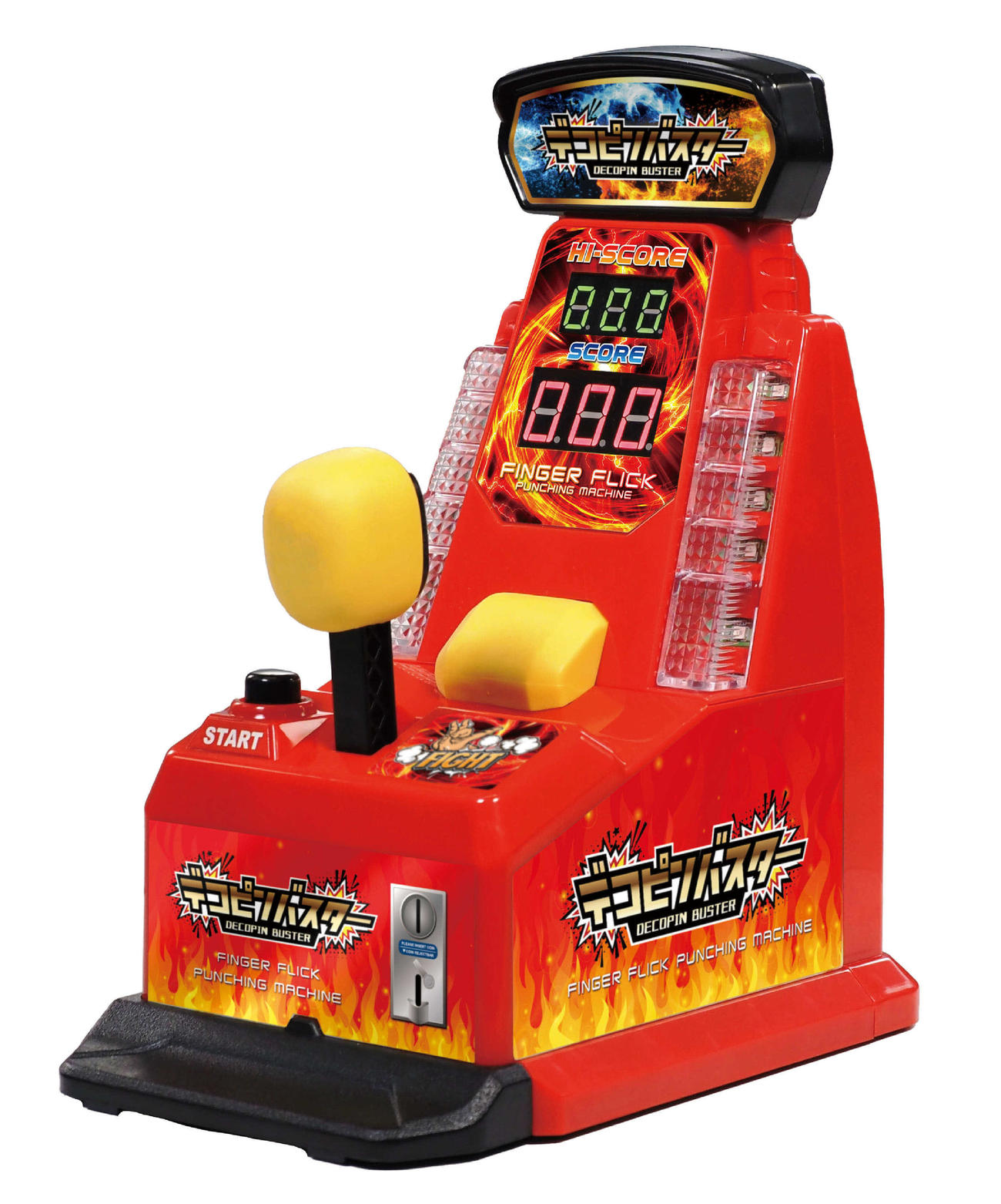 ハックが販売している小型のパンチングマシーン「デコピンバスター」（同社提供）