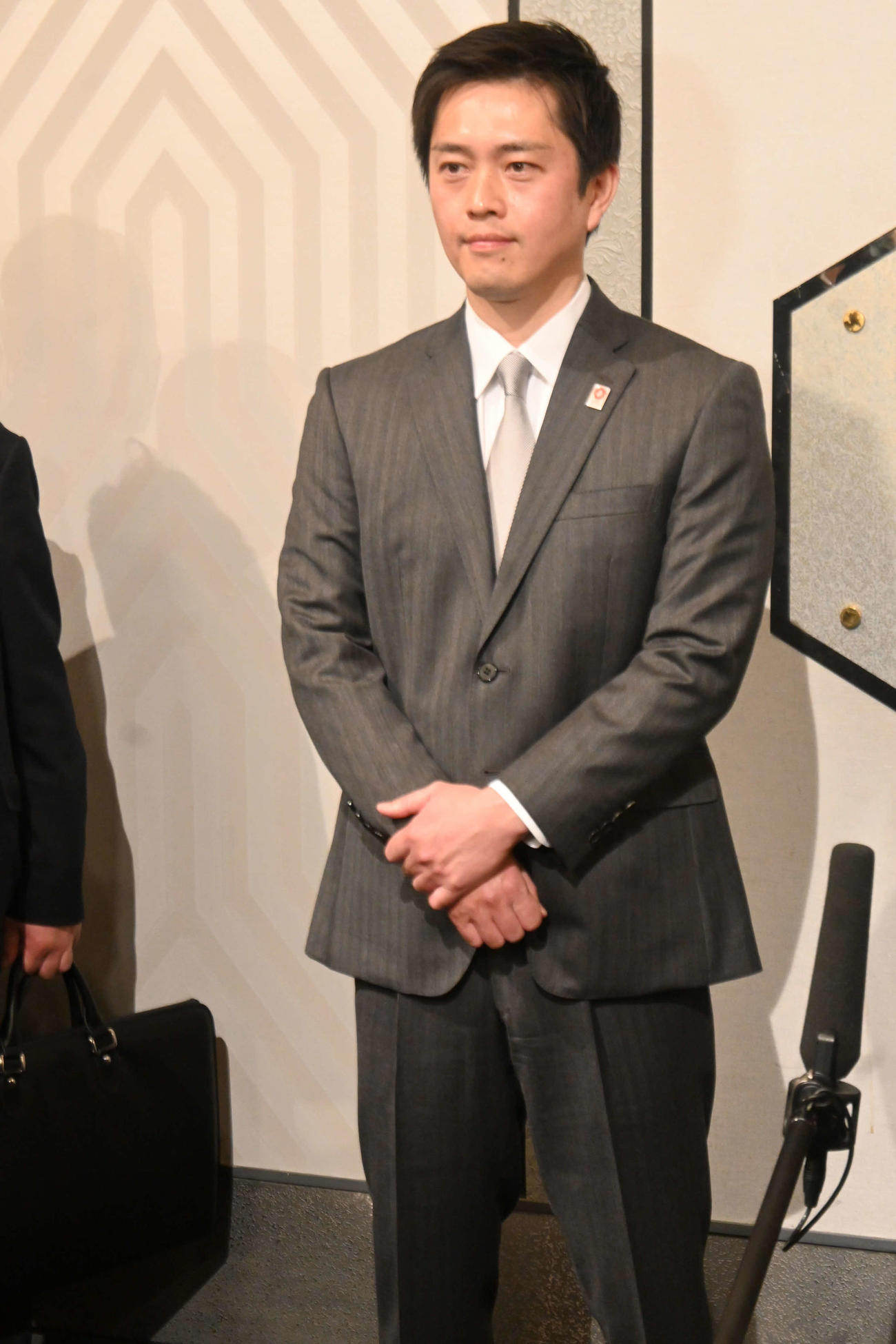 大阪新年互礼会に出席した大阪府吉村洋文知事（撮影・松浦隆司）