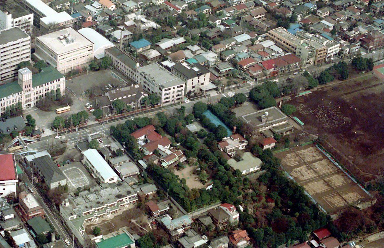 田中角栄邸　空撮（1987年3月撮影）