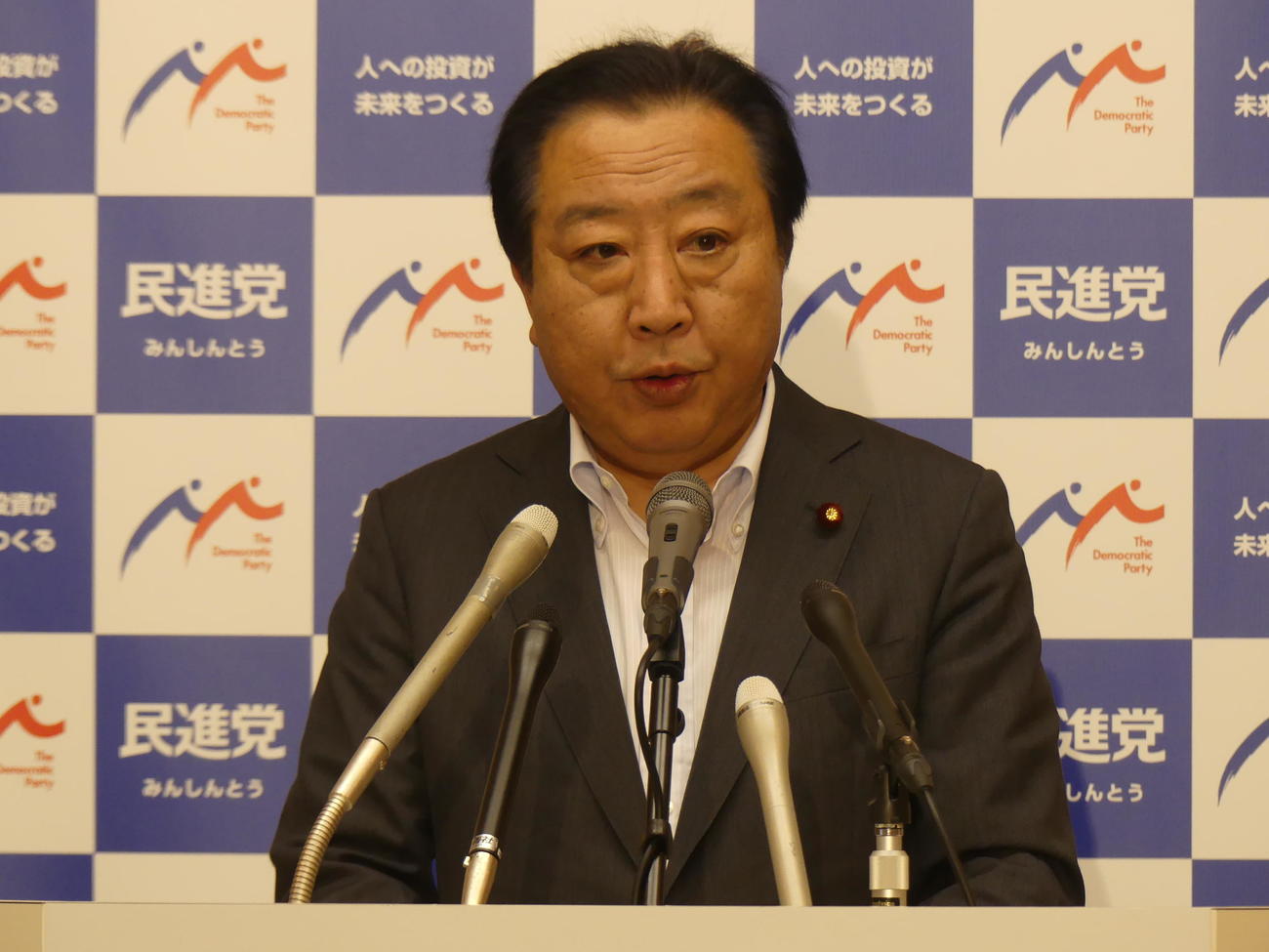 野田佳彦元首相（2017年7月31日撮影）