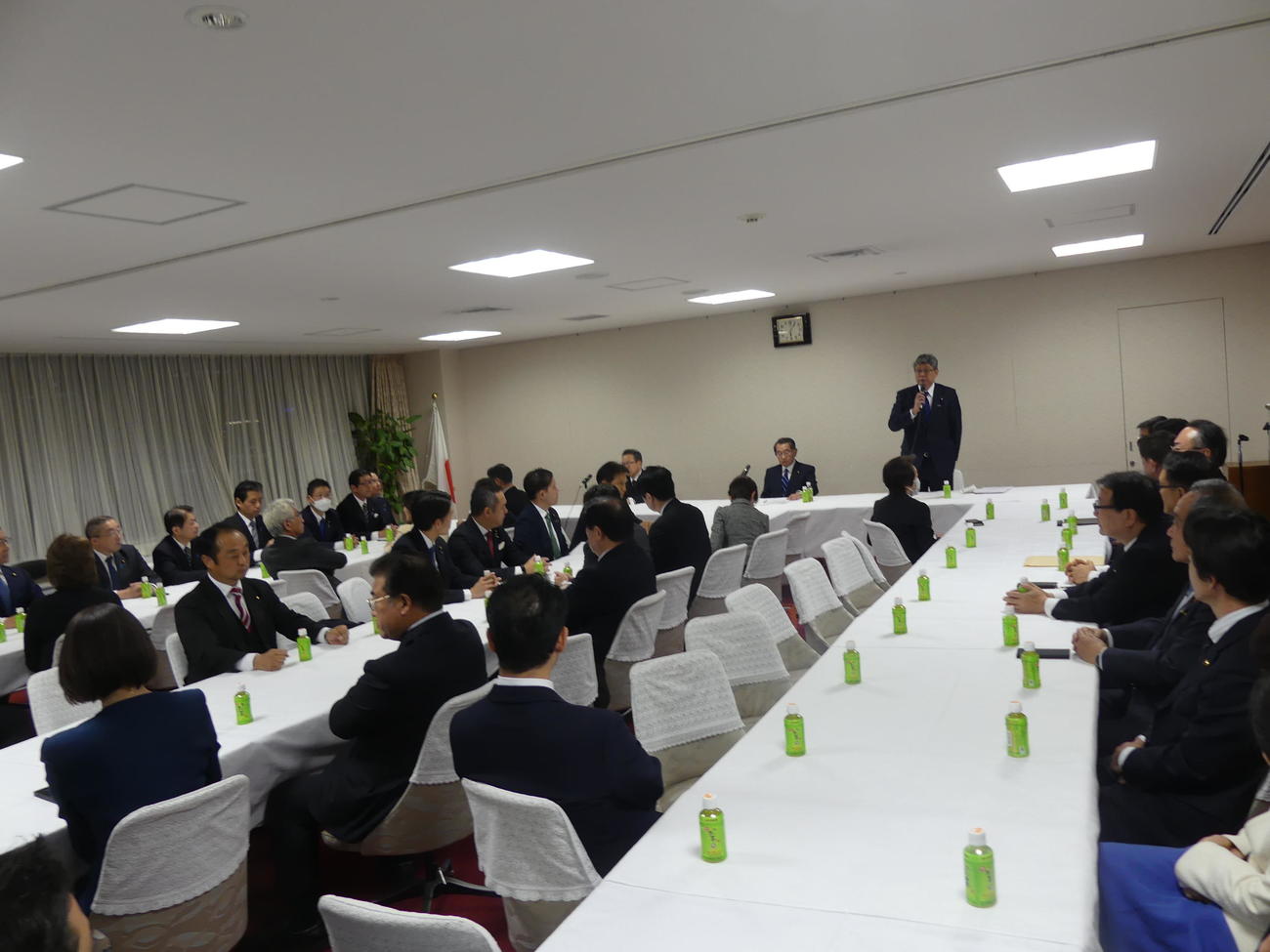 政治資金問題を受けて臨時で開催された自民党安倍派の議員総会（撮影・中山知子）