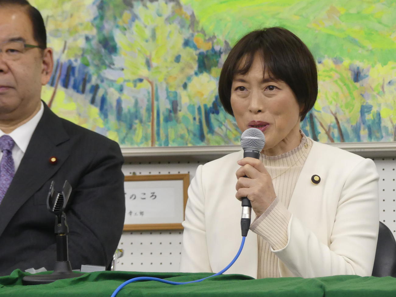 共産党の田村智子委員長（2024年1月18日撮影）