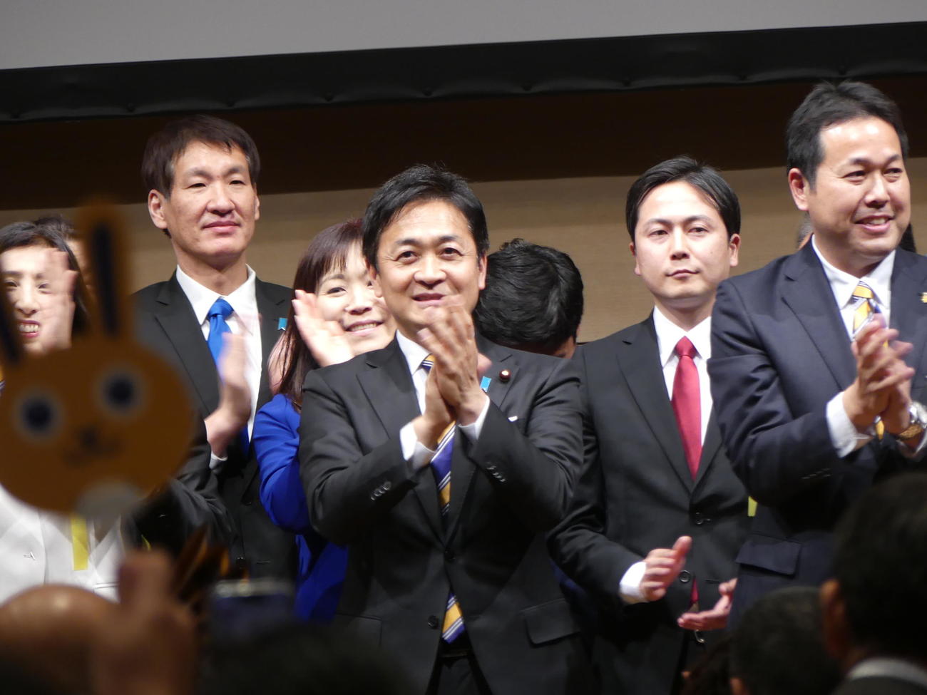 国民民主党の党大会に出席した玉木雄一郎代表（撮影・中山知子）