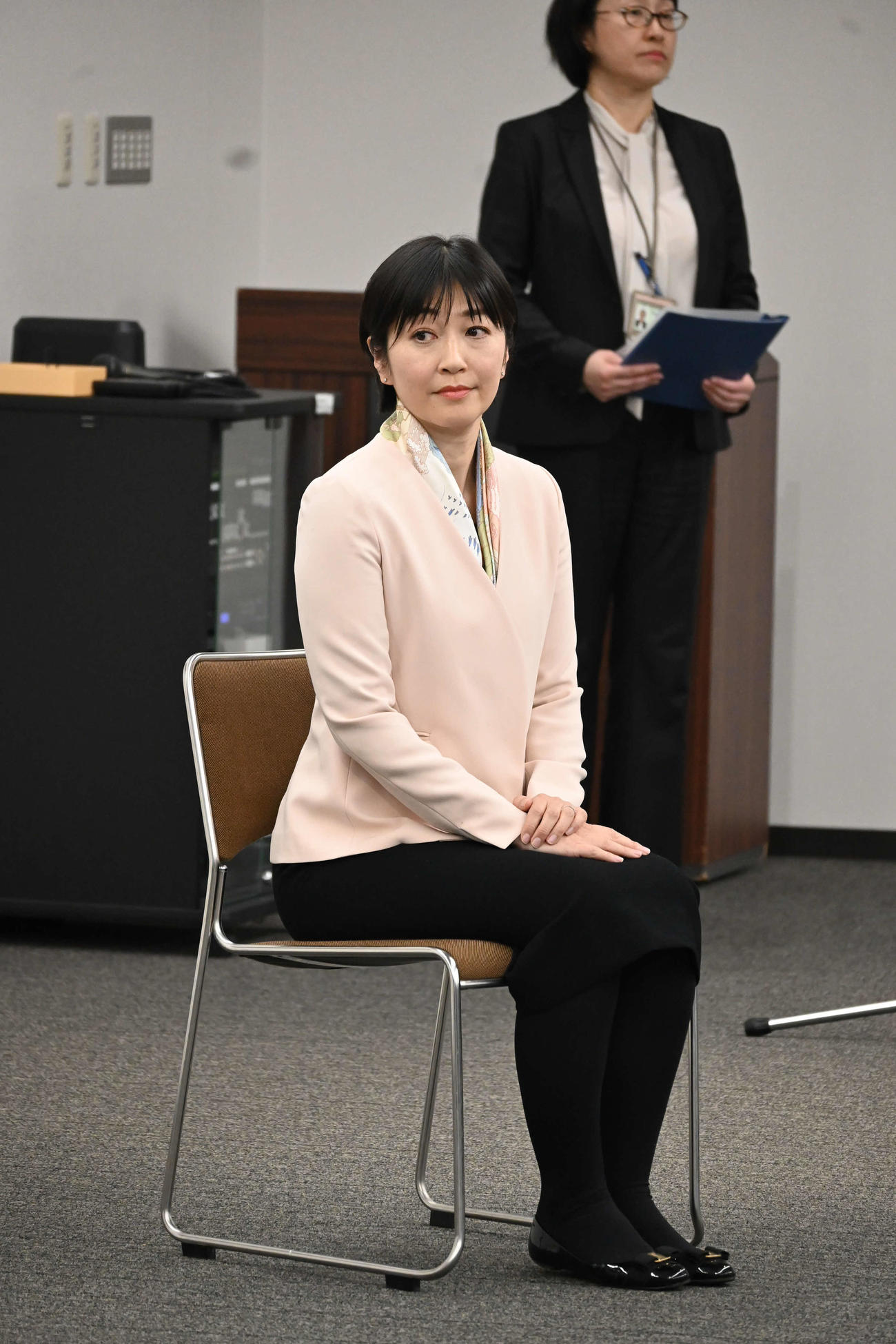 姫路市の教育長に就任したTBSの元アナウンサー、久保田智子氏（撮影・松浦隆司）