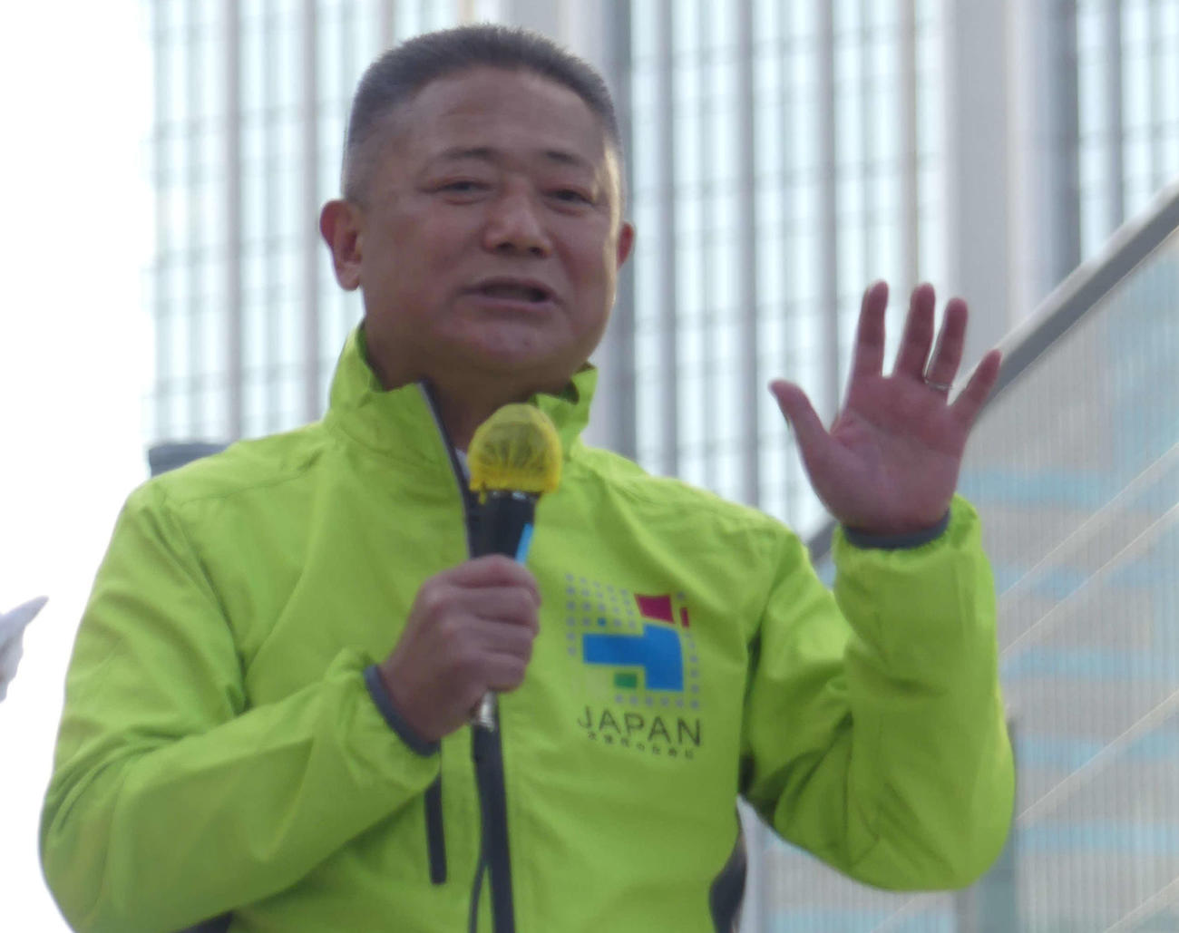 衆院東京15区補選の応援に入った日本維新の会の馬場伸幸代表（2024年4月16日撮影）