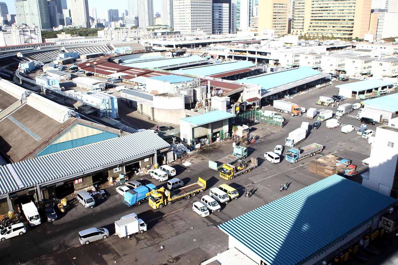 豊洲移転前の築地市場（2018年撮影）