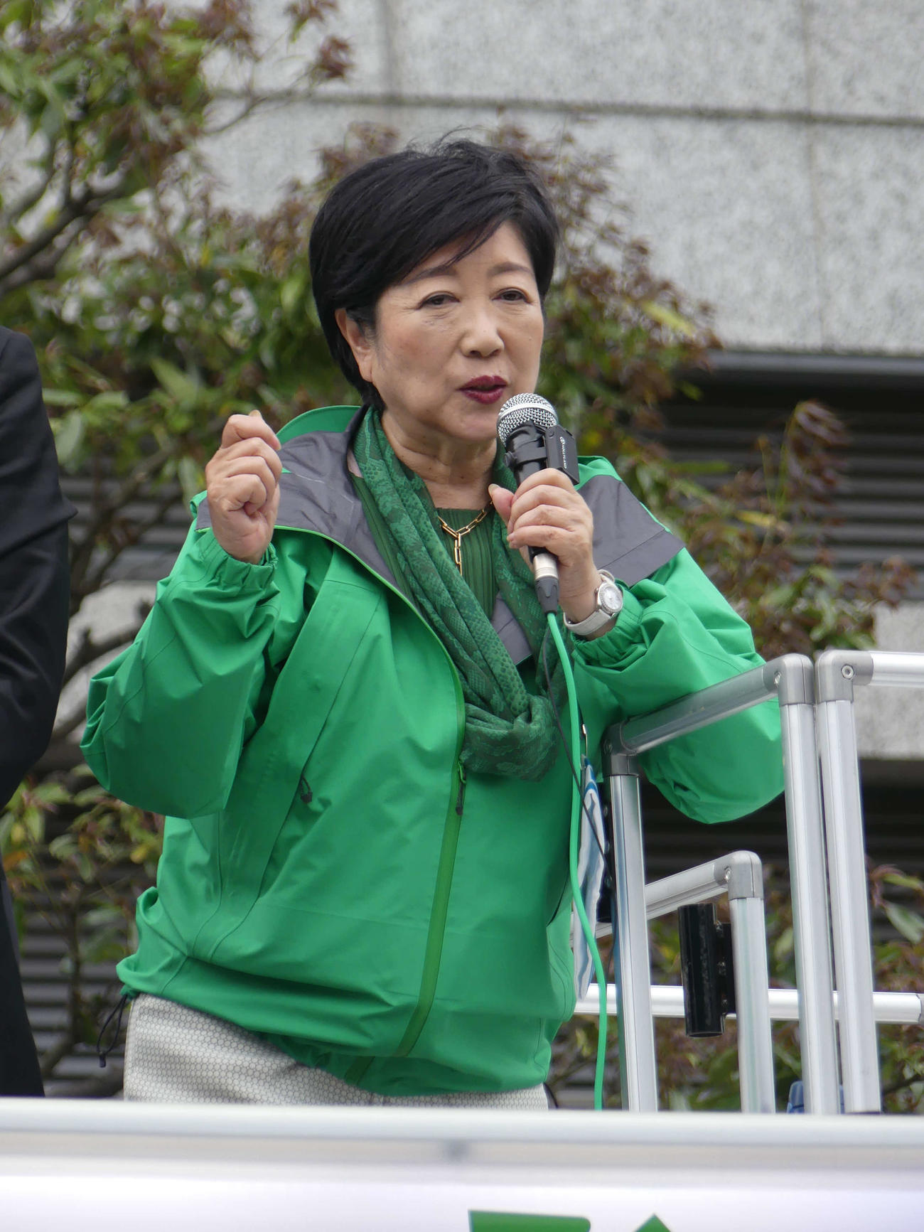東京15区補選最終日に乙武洋匡氏の応援に入り支持を訴える小池百合子都知事（撮影・中山知子）