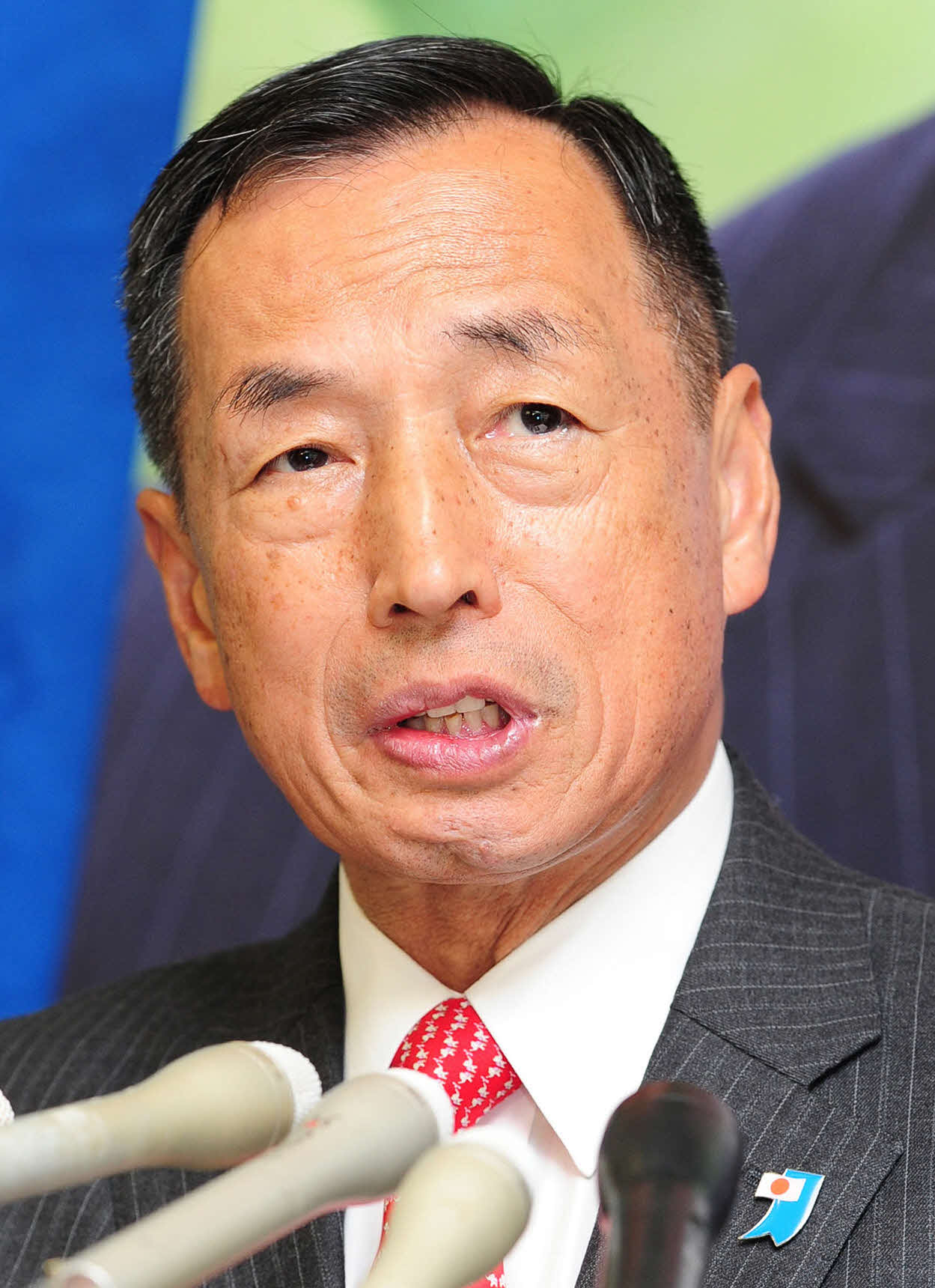 東京都知事選投開票関連会見　敗戦の弁を述べる都知事候補の田母神俊雄氏＝2014年2月9日