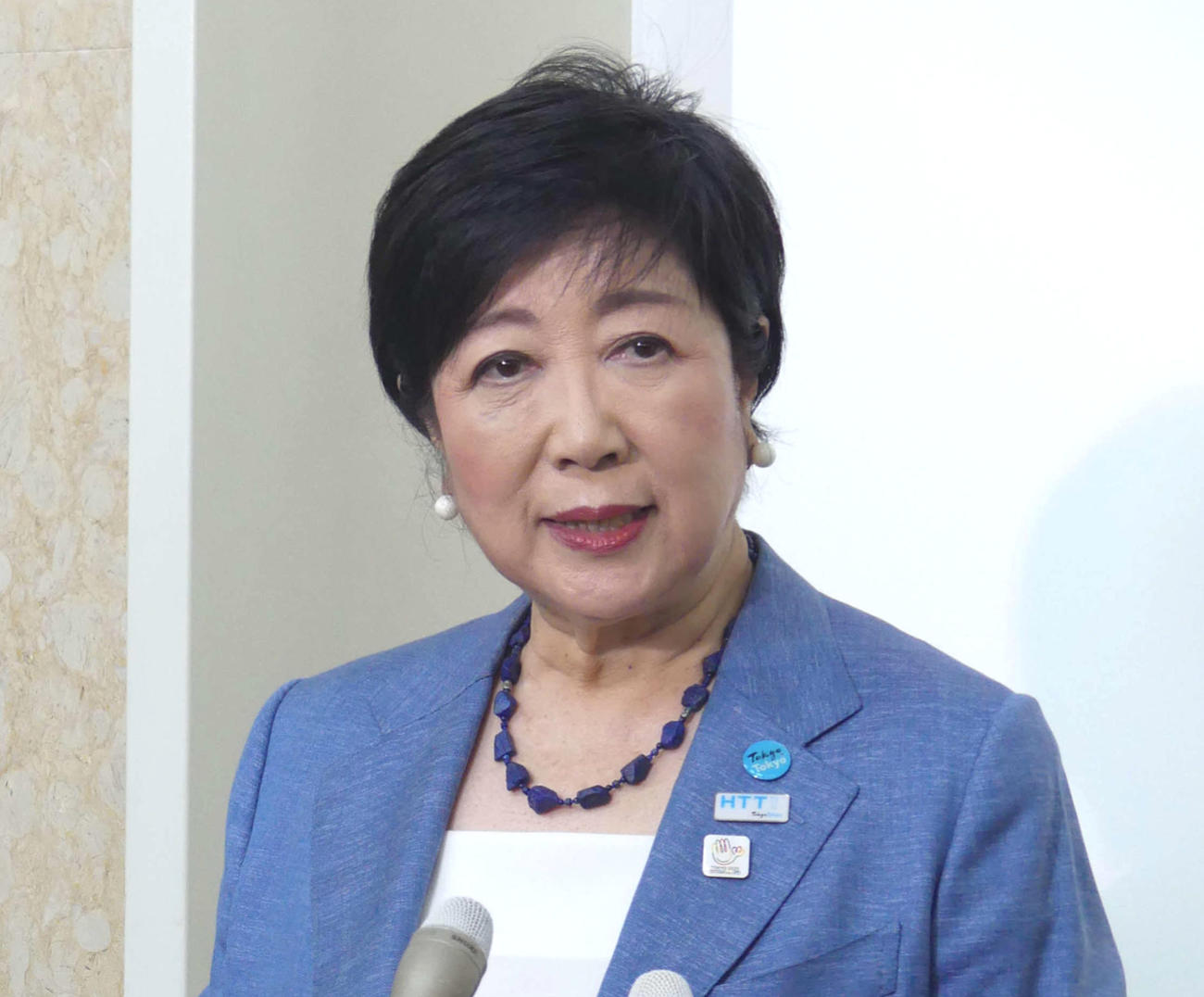 12日、東京都知事選3選出馬を表明した小池都知事