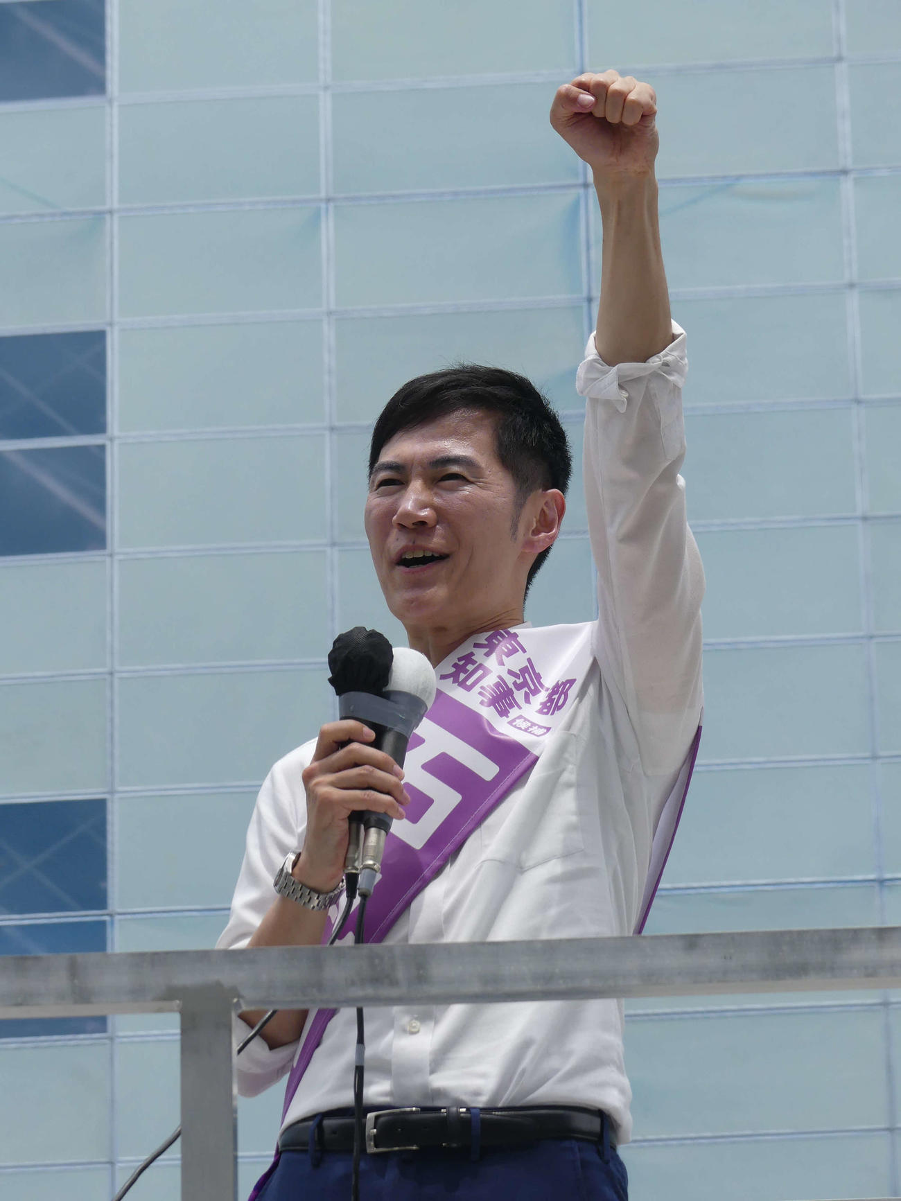 「東京を動かそう」と、都知事選での支持を訴える石丸伸二氏（撮影・中山知子）