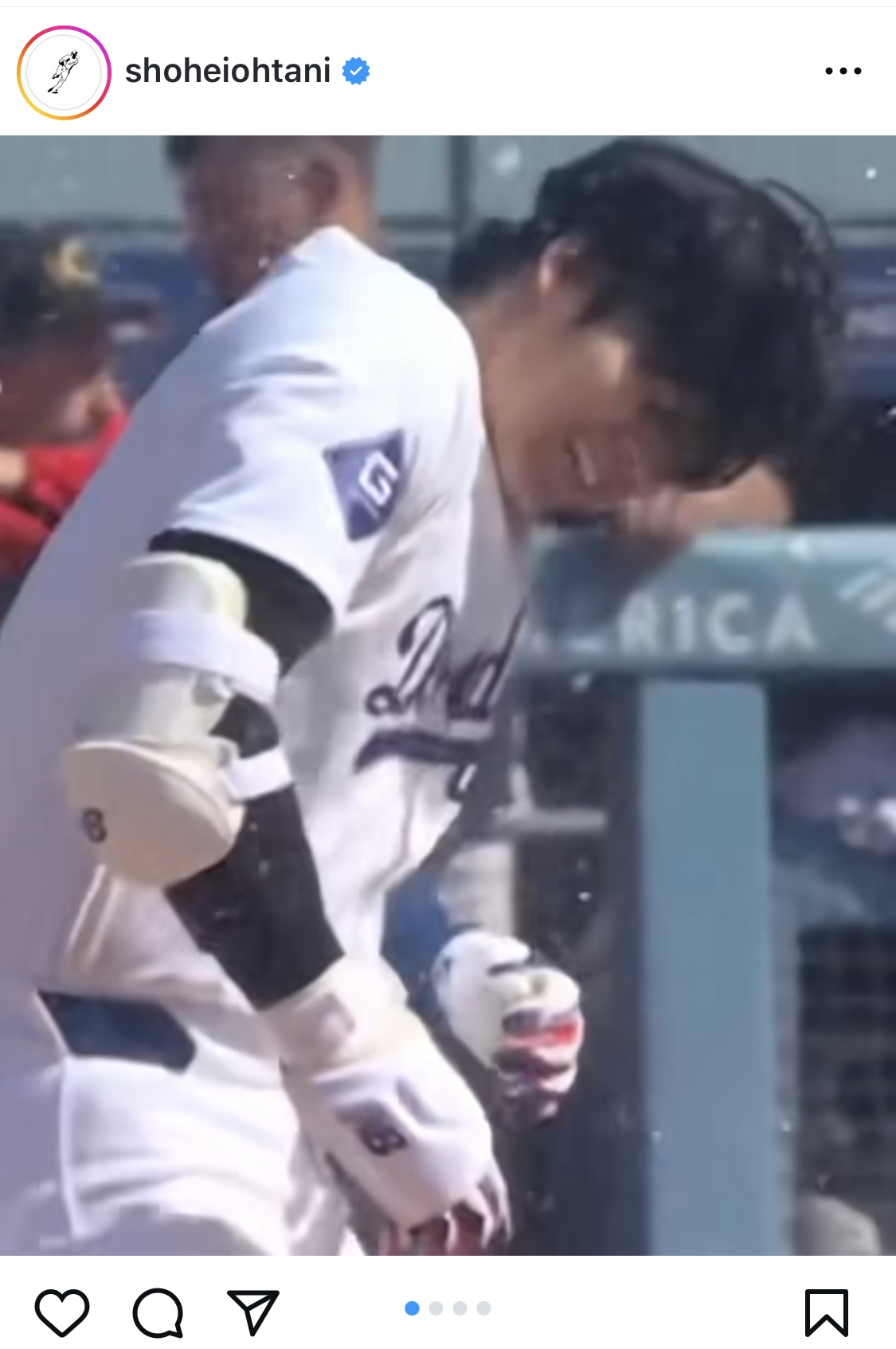 大谷翔平のインスタグラムから