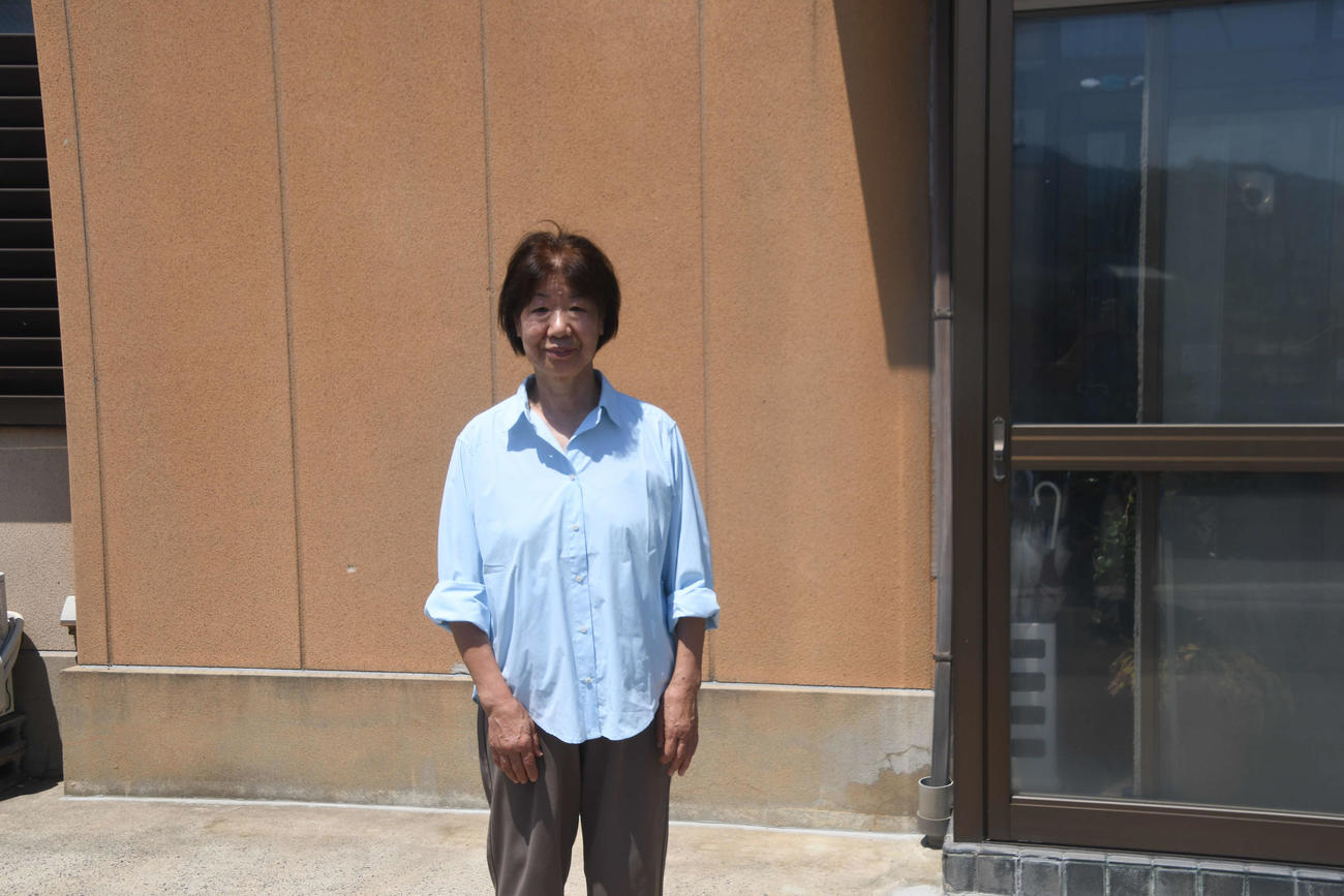 輪島市街地で民宿「寅さん」を営む寅松征子さん（撮影・平山連）
