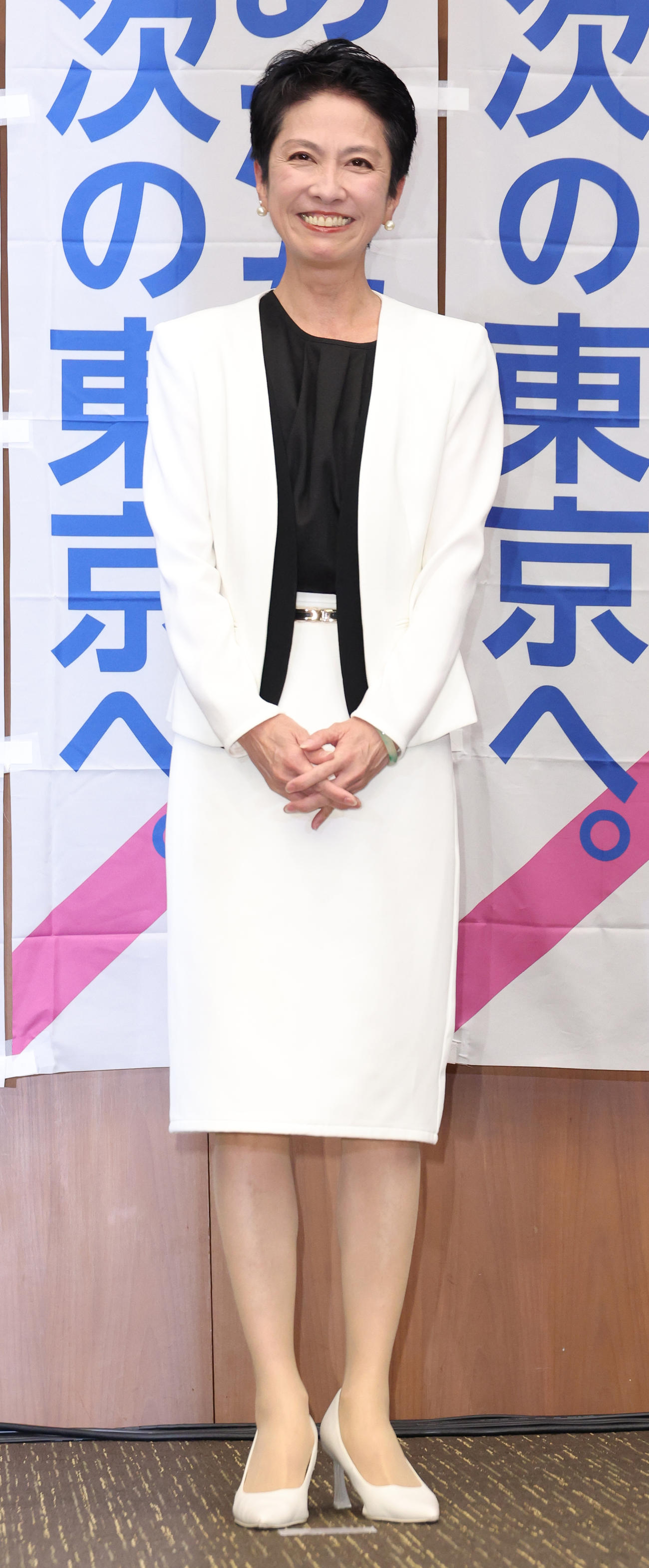 東京都知事選挙で敗れ会見を行う蓮舫氏（撮影・中島郁夫）