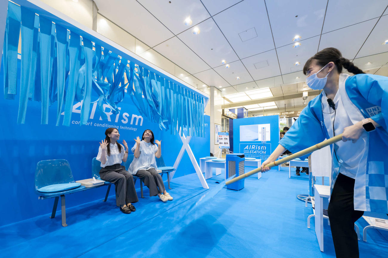 東京駅の中でひと涼みできる「AIRism COOL SHAREステーション」
